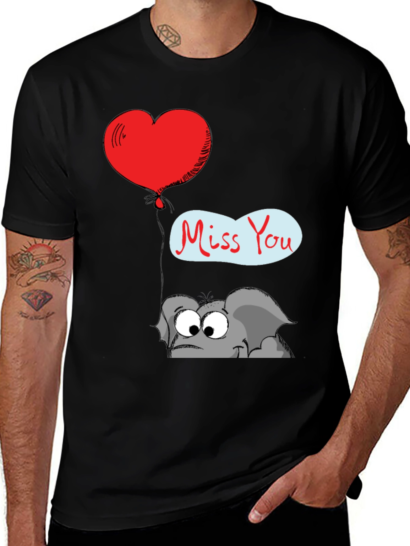 Cute Elephant Miss You T-Shirt