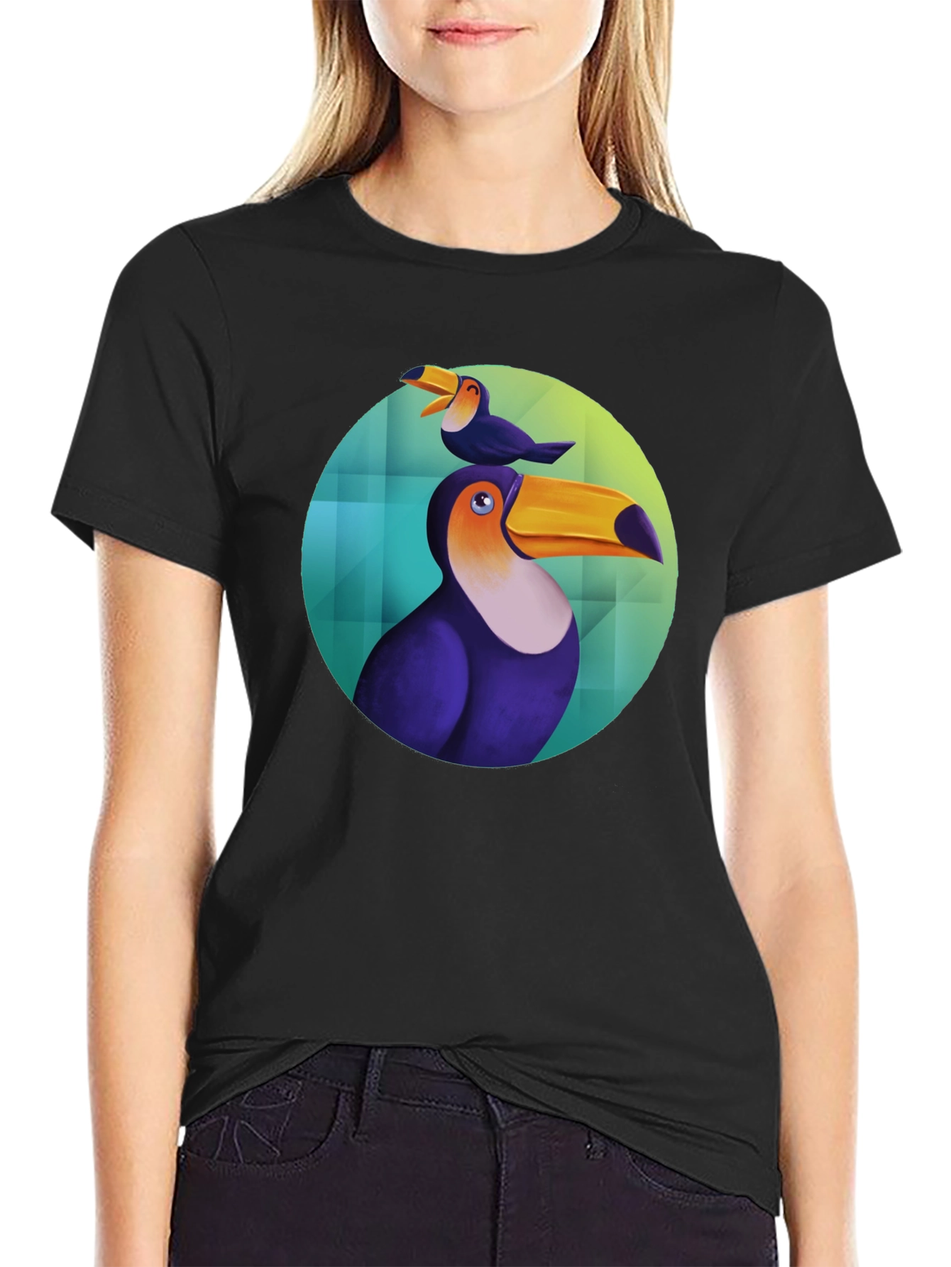 Toucan Graphic Black T-Shirt