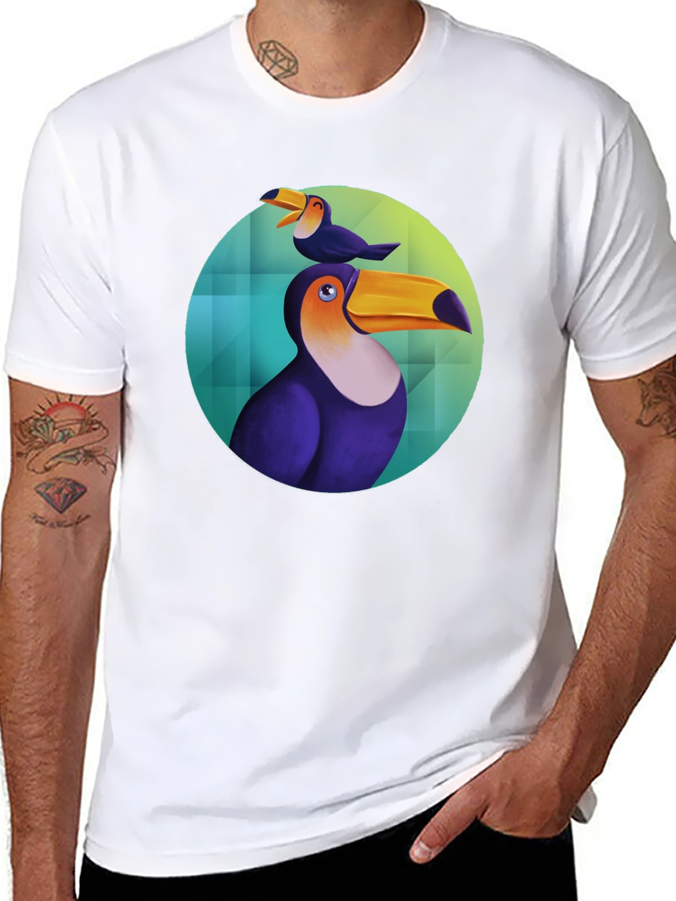 Toucan Graphic Black T-Shirt