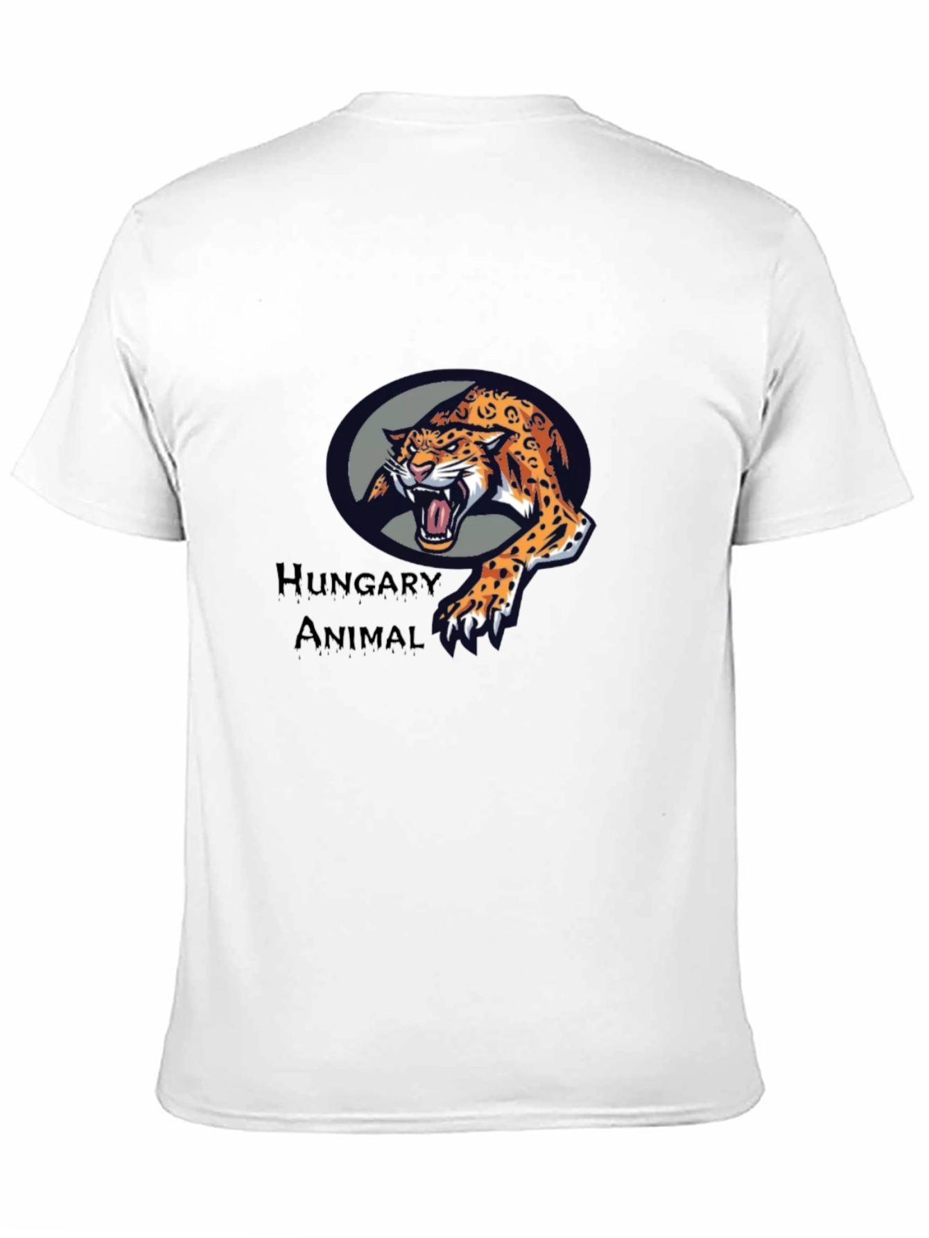 Hungary Animal Graphic Tee - Black Cotton T-Shirt