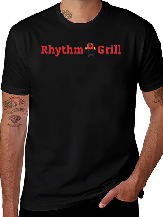 Rhythm Grill Graphic Print Black T-Shirt