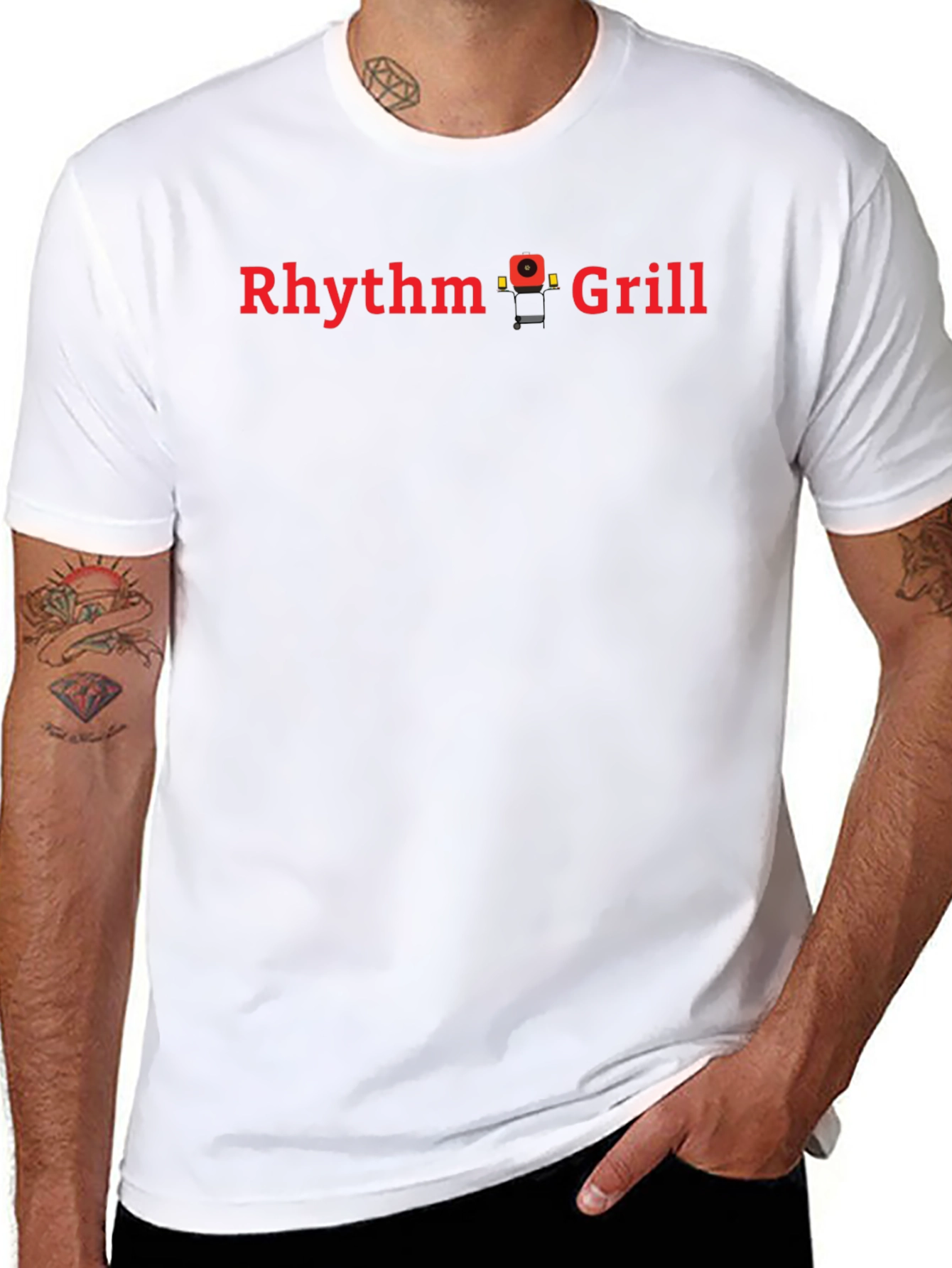 Rhythm Grill Graphic Print Black T-Shirt