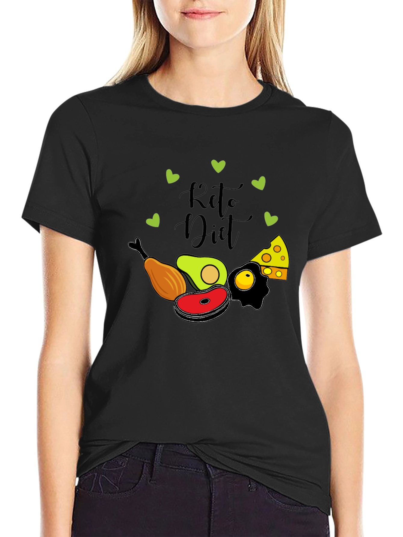Keto Diet Graphic T-Shirt - Black