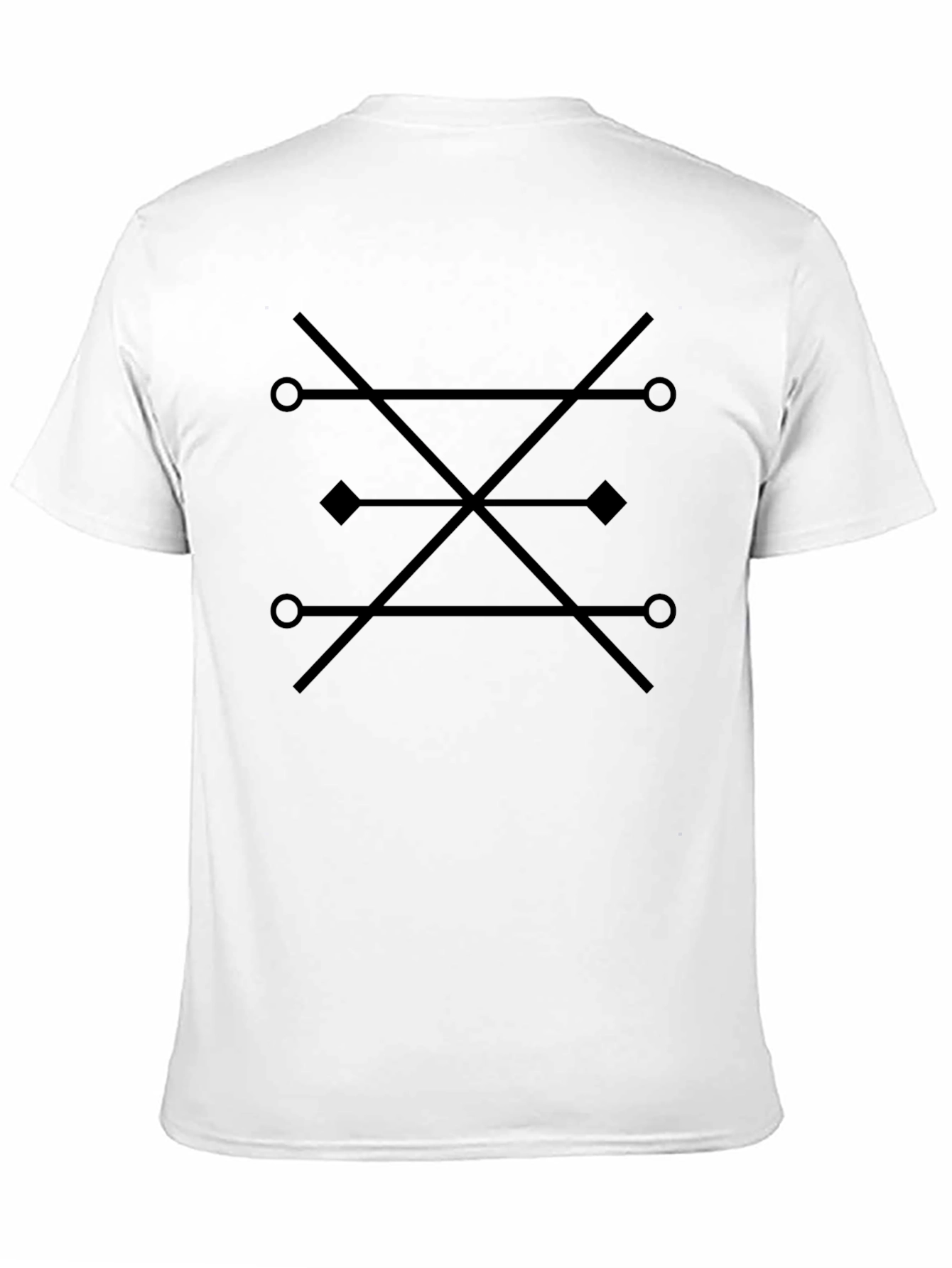 Geometric Pattern Black T-Shirt