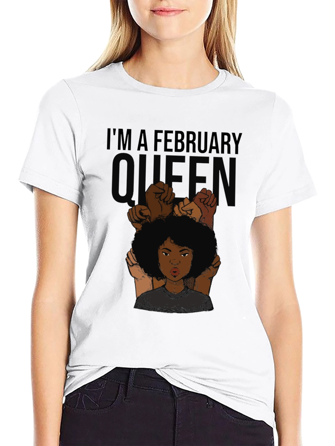 February Queen Graphic Tee - Black