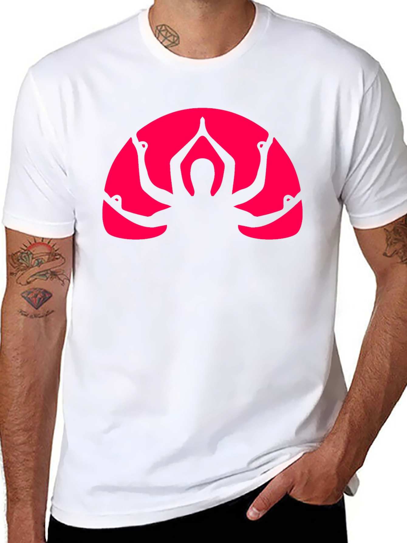 Yoga Arm Graphic Black T-Shirt