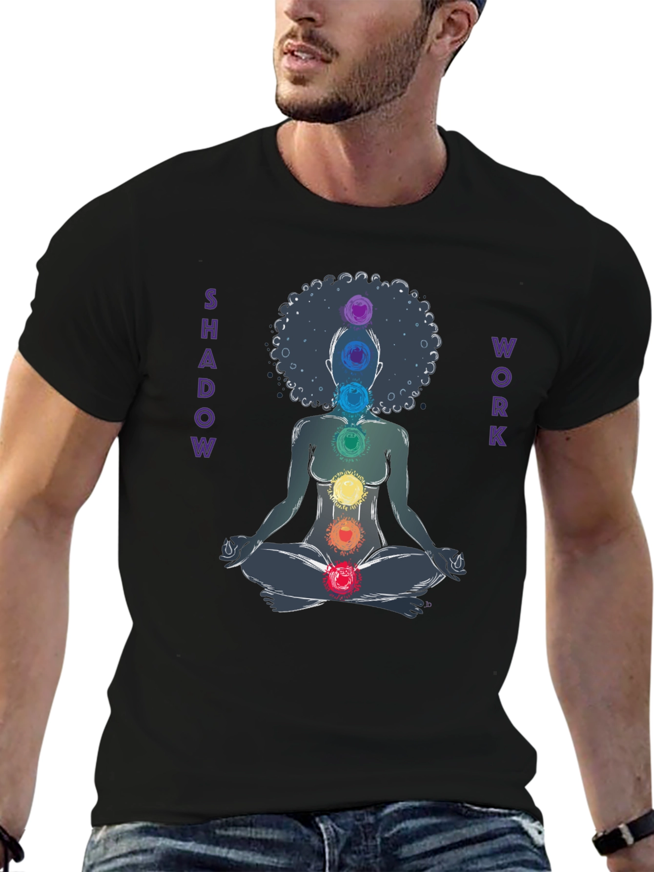 Shadow Work Chakra Meditation Graphic T-Shirt