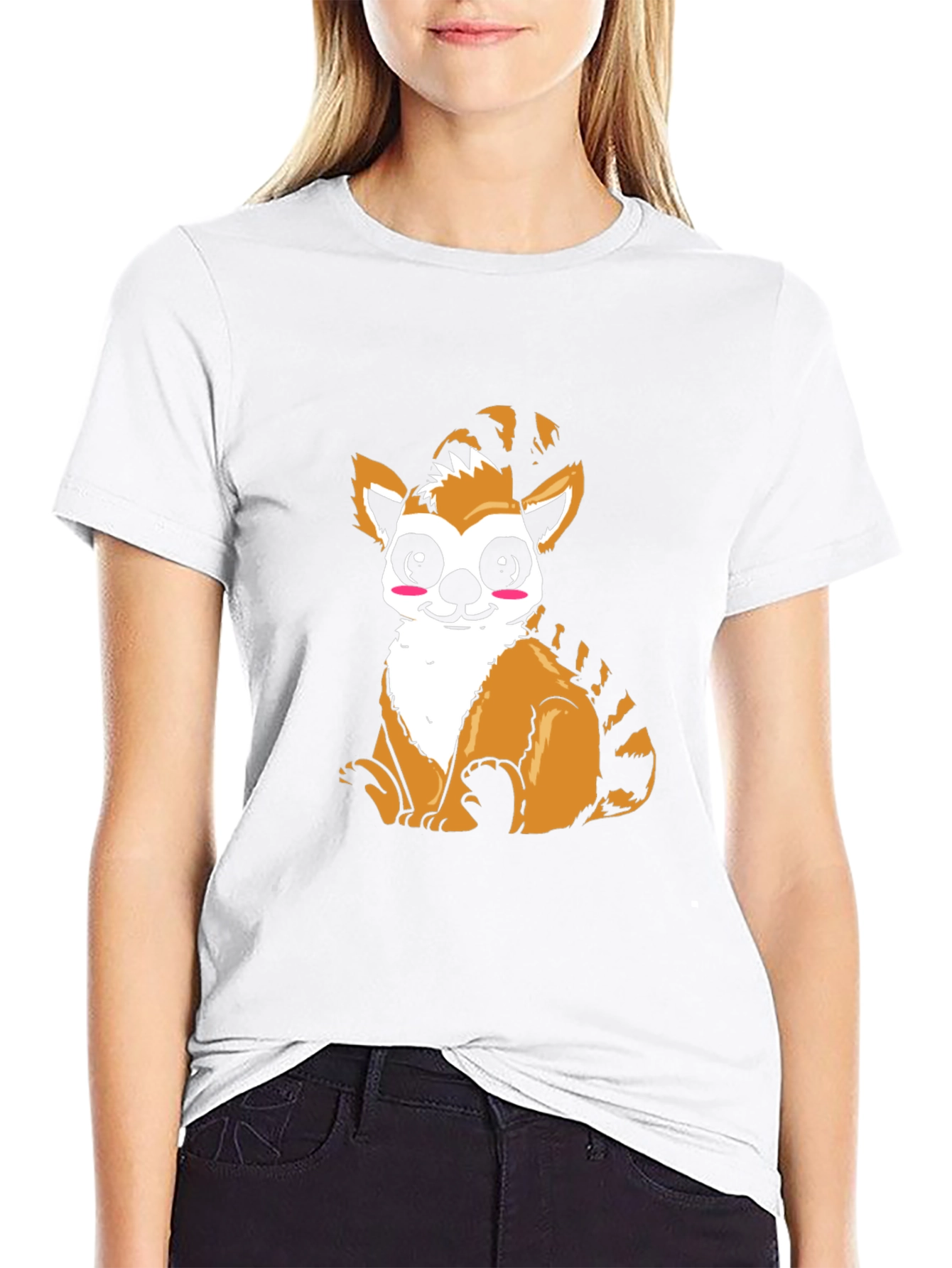 Cute Lemur Graphic Black T-Shirt