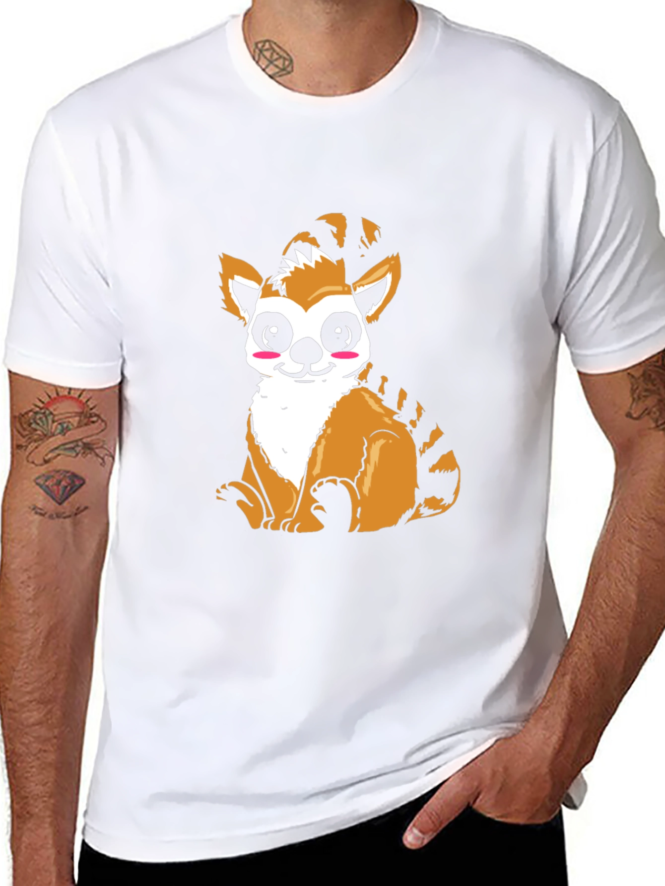 Cute Lemur Graphic Black T-Shirt