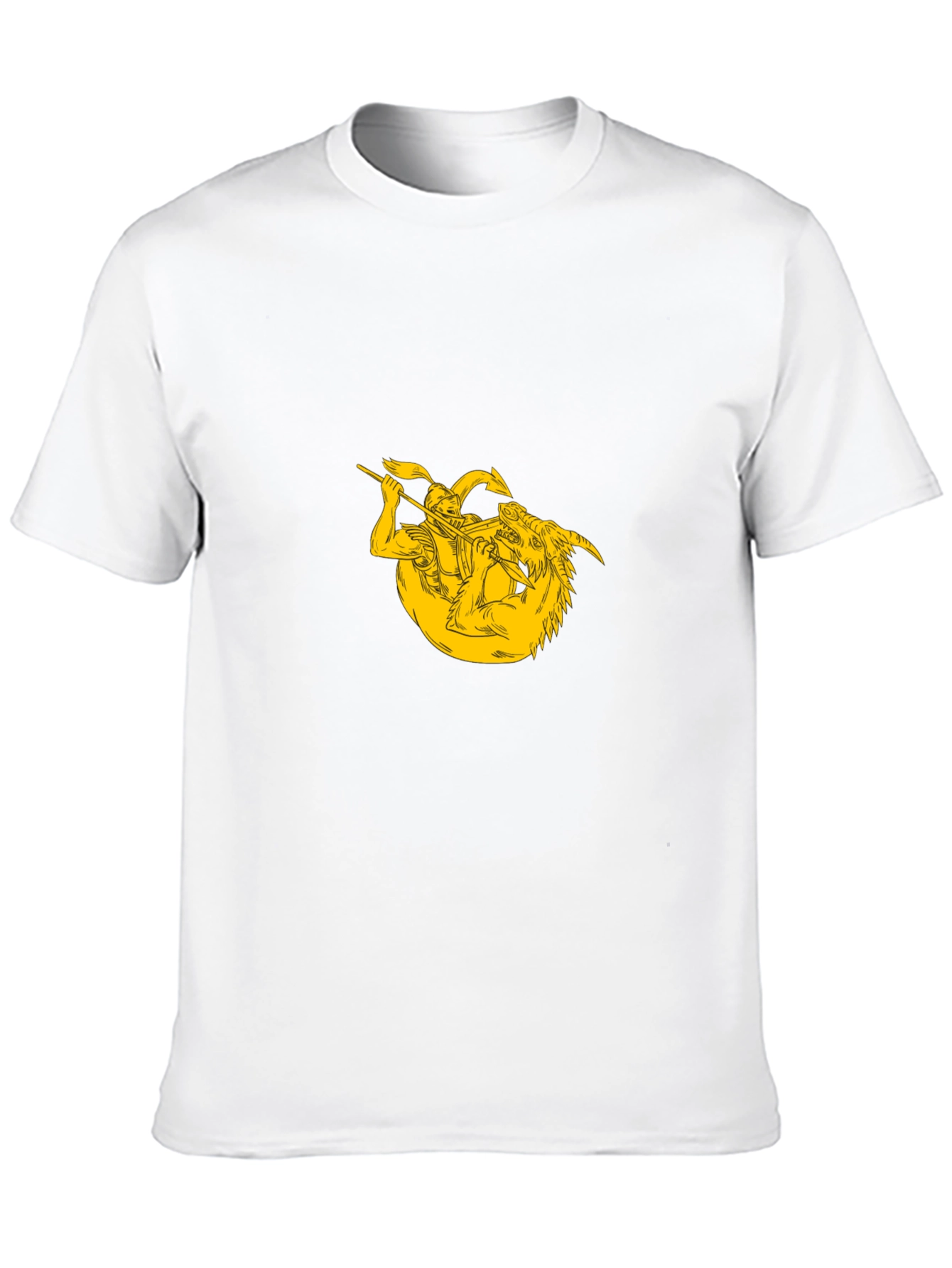 Black Graphic Tee - Knight vs Dragon