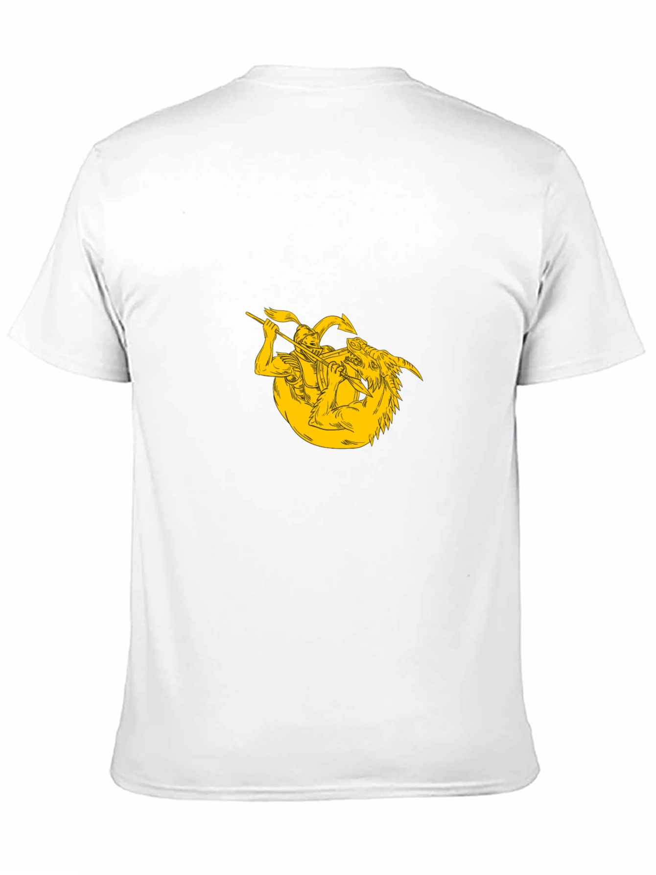 Black Graphic Tee - Knight vs Dragon