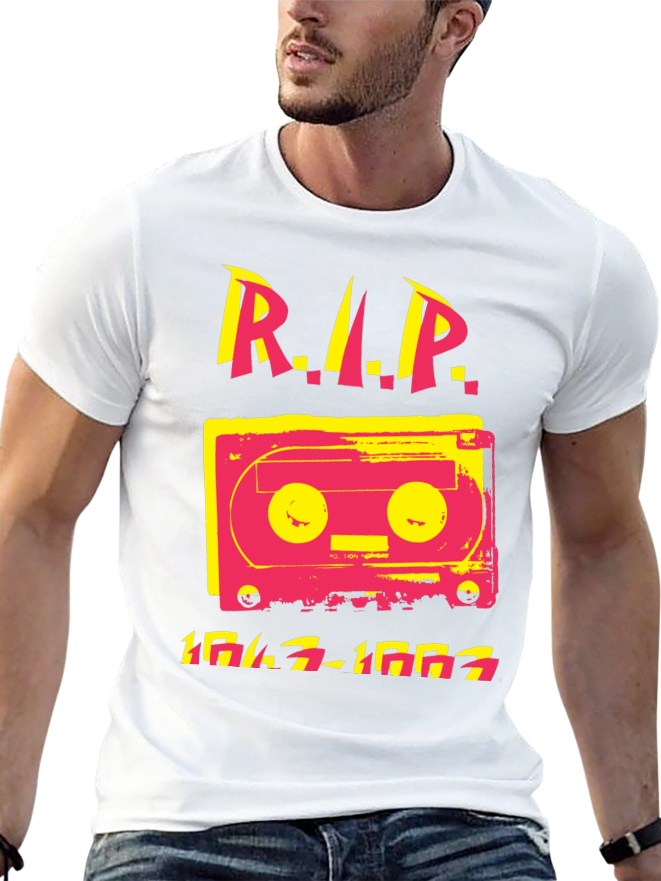Retro Cassette RIP T-Shirt - 1947-1993