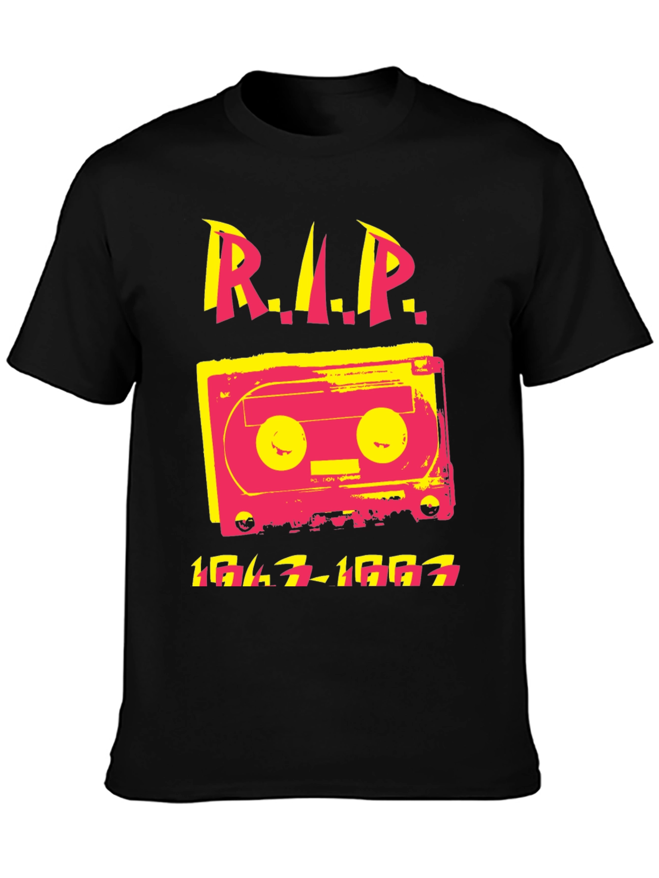 Retro Cassette RIP T-Shirt - 1947-1993