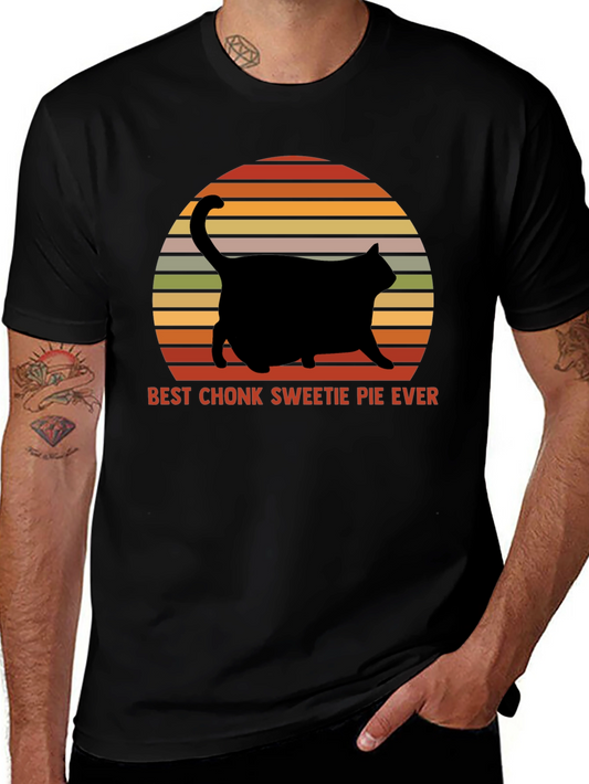 Chonk Sweetie Pie Cat Graphic T-Shirt