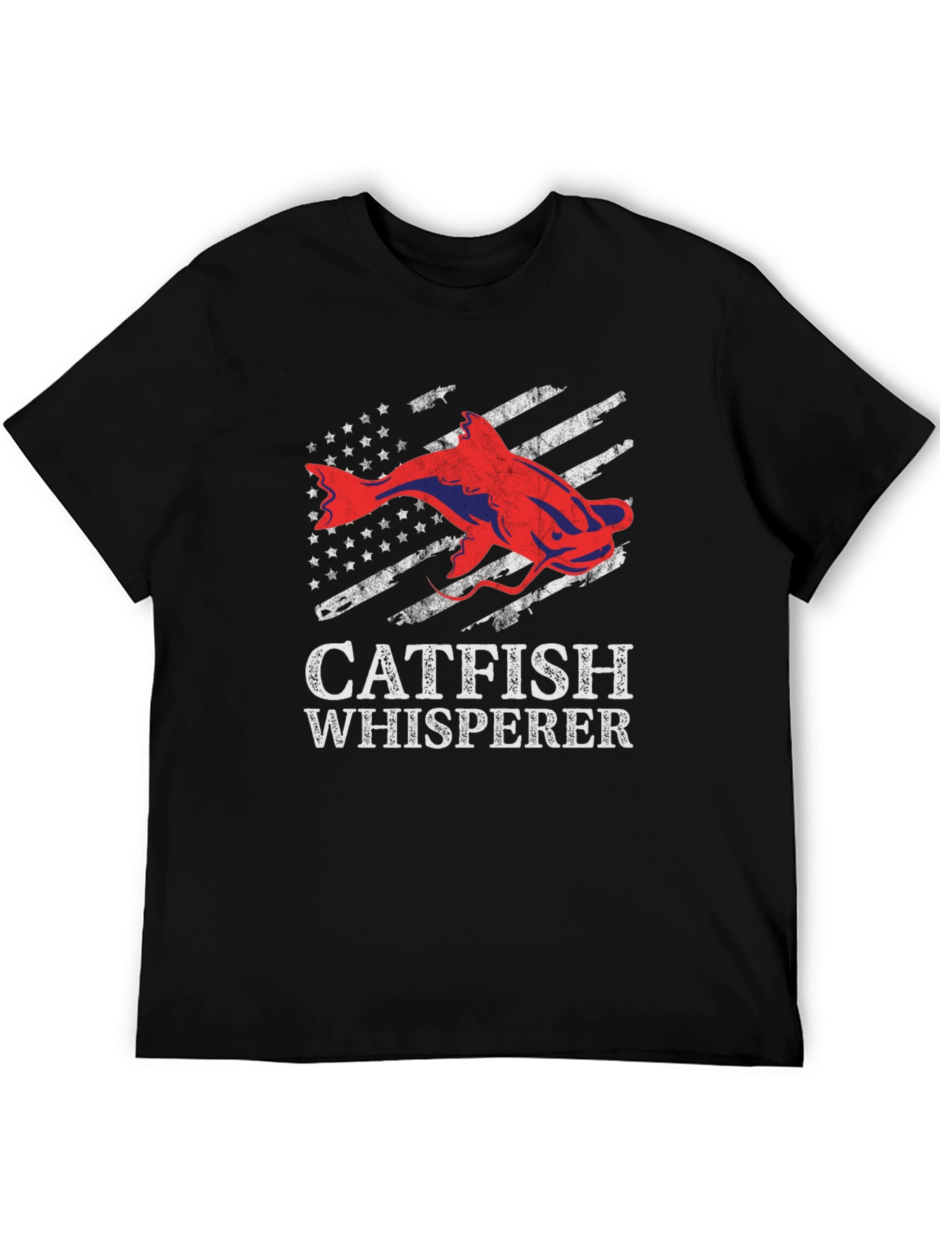 Catfish Whisperer Graphic T-Shirt - Patriotic Angler Tee