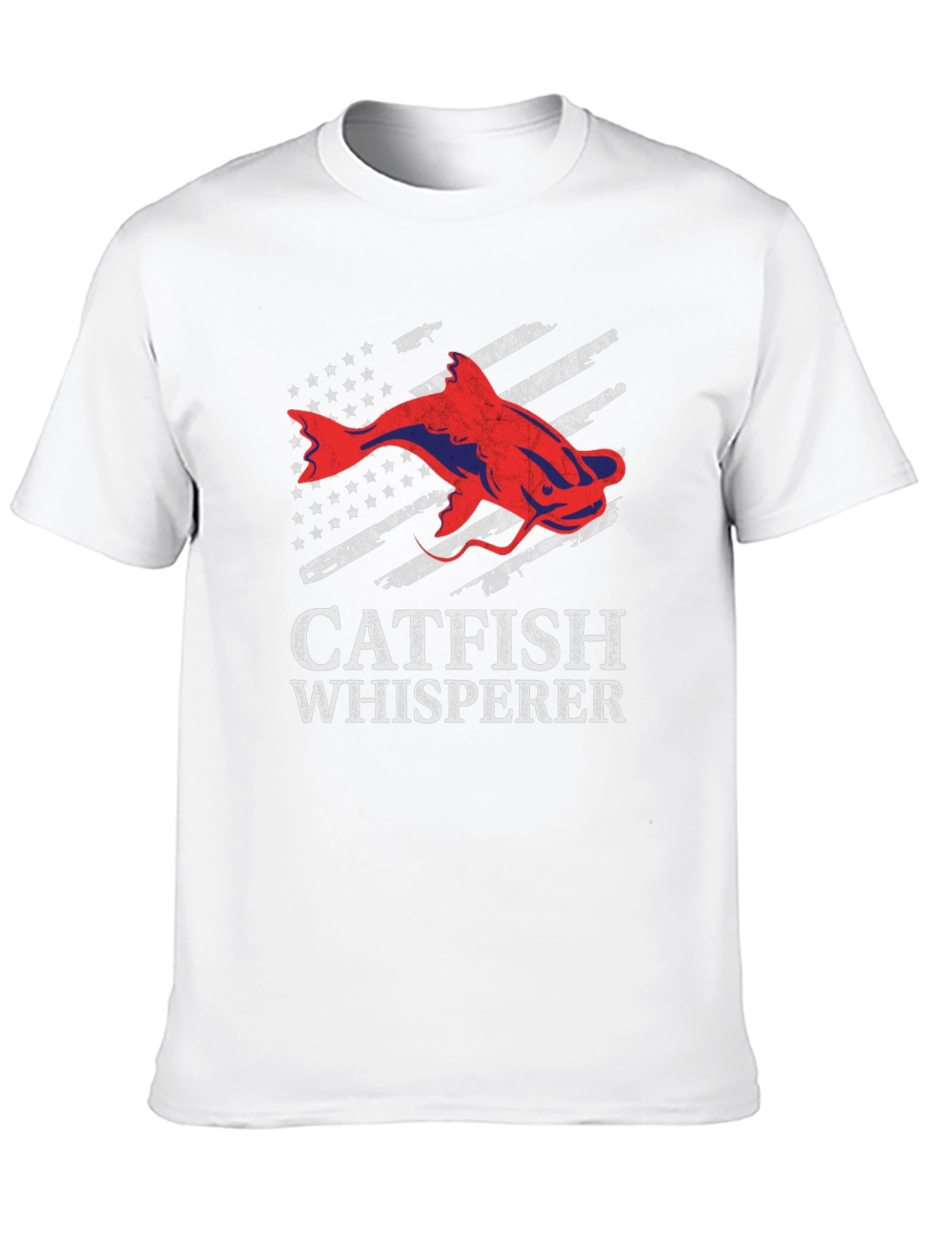 Catfish Whisperer Graphic T-Shirt - Patriotic Angler Tee