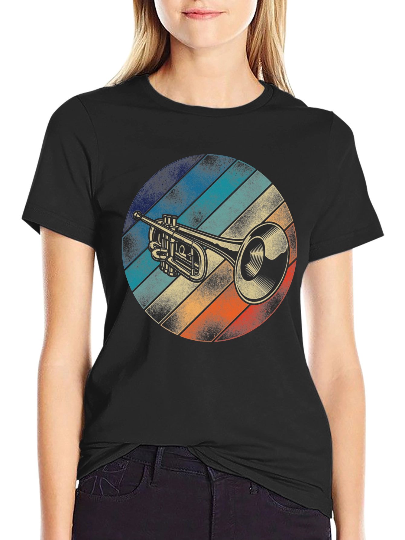 Retro Trumpet T-Shirt - Cool Musical Instrument Tee