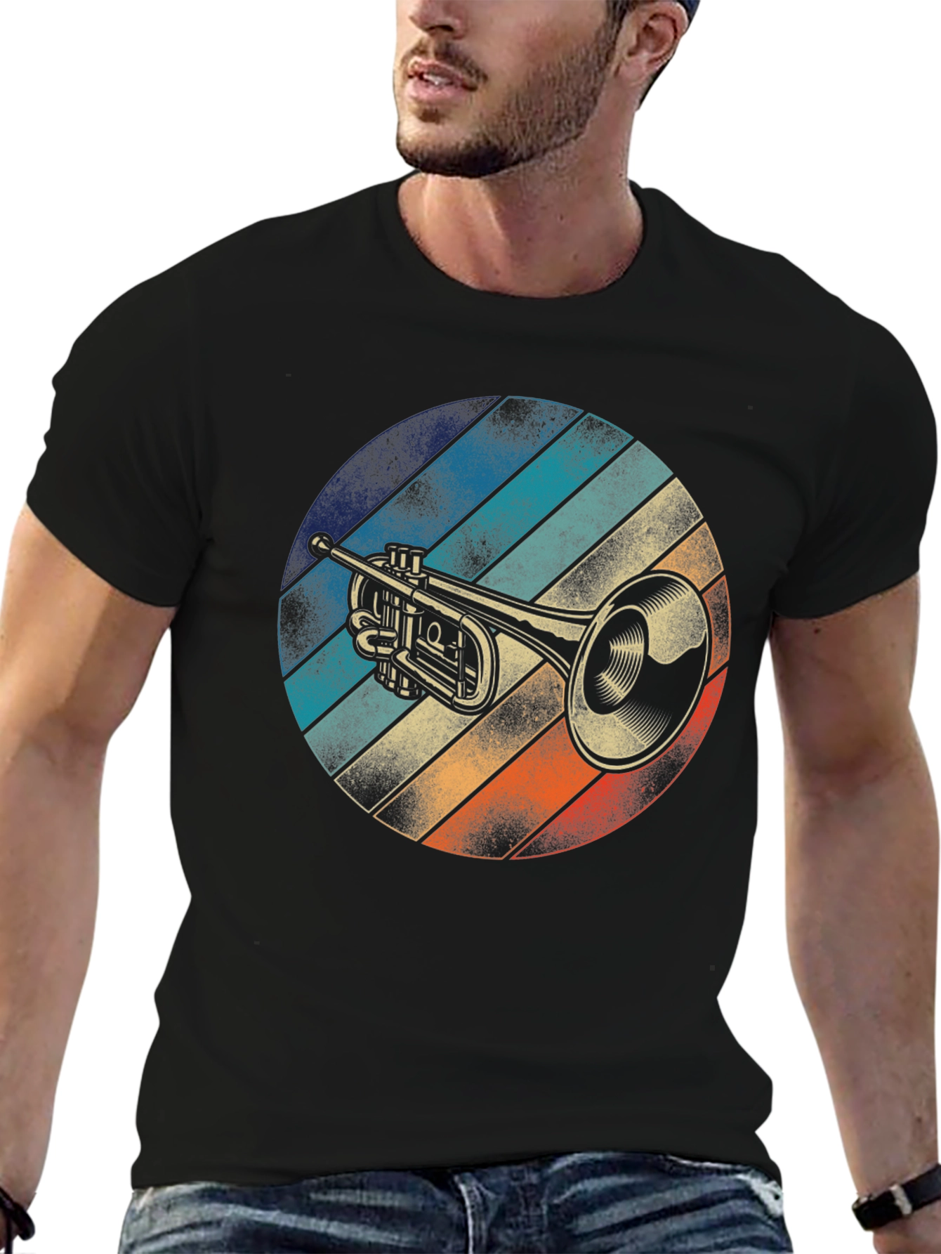 Retro Trumpet T-Shirt - Cool Musical Instrument Tee