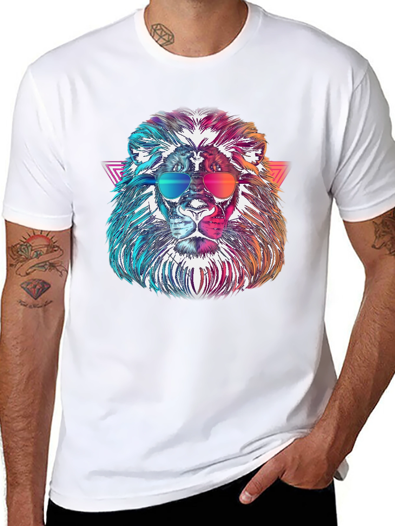 Cool Lion Graphic Tee - Black T-Shirt