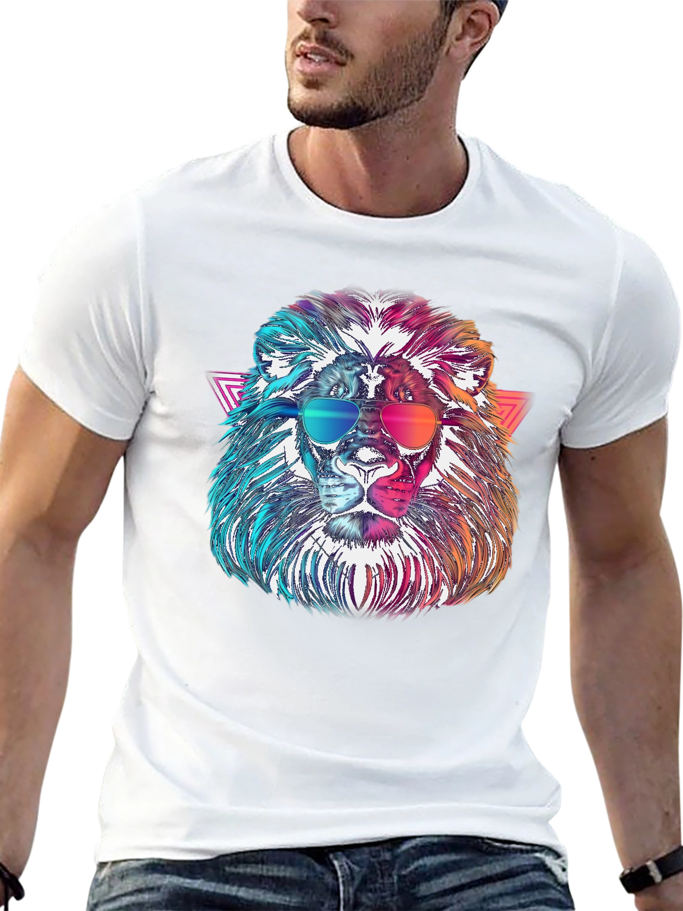 Cool Lion Graphic Tee - Black T-Shirt