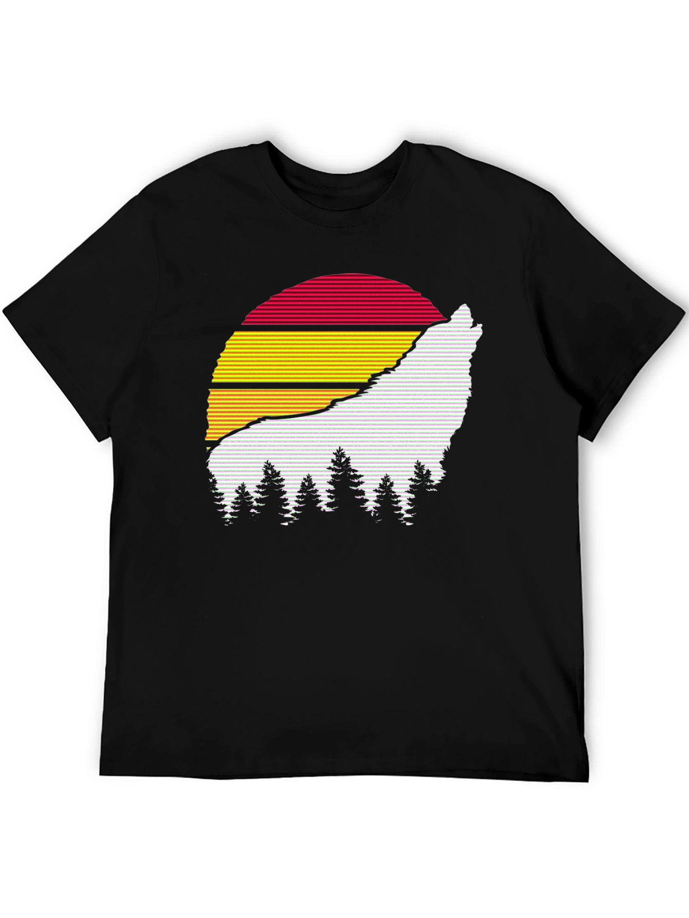Wolf Silhouette Sunset Graphic Tee - Mens
