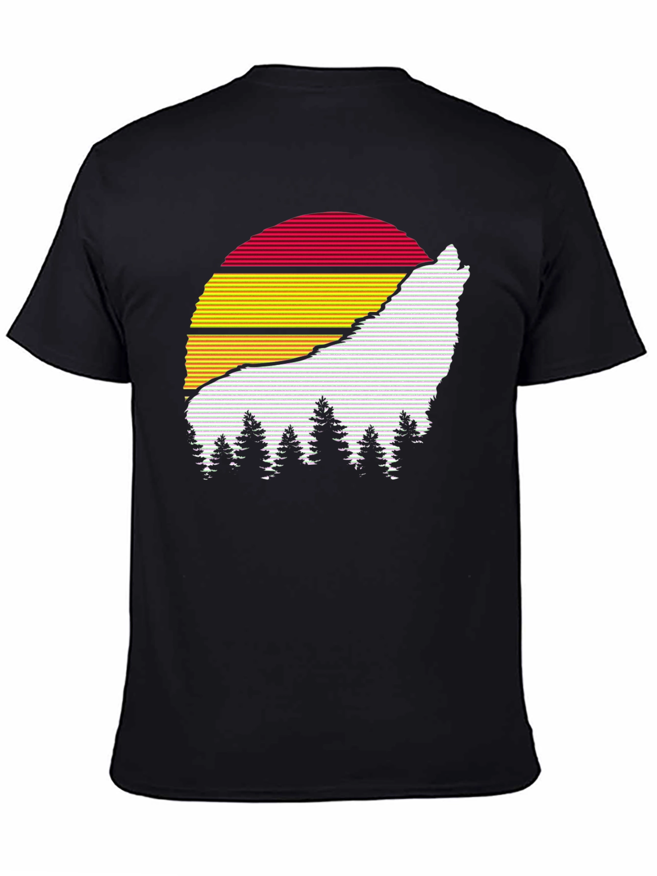 Wolf Silhouette Sunset Graphic Tee - Mens