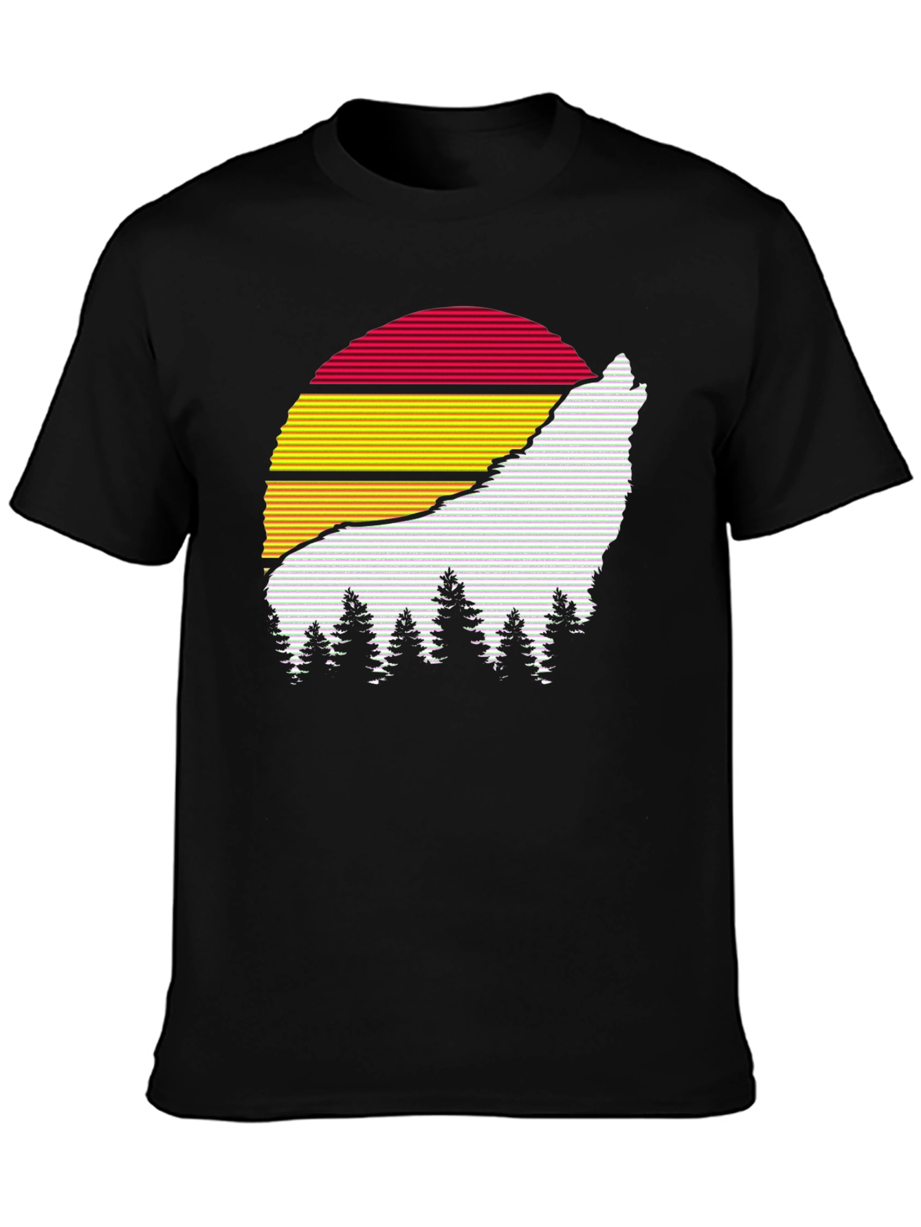 Wolf Silhouette Sunset Graphic Tee - Mens