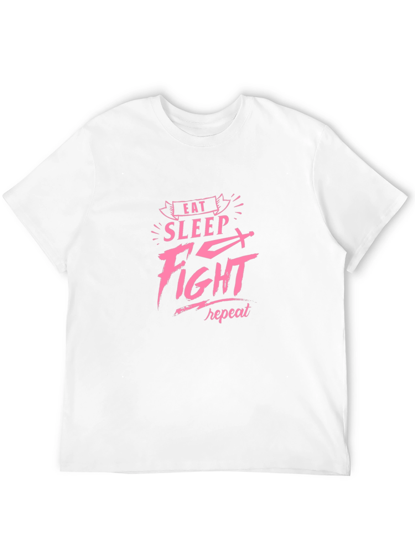 Eat Sleep Fight Repeat Black Graphic Tee