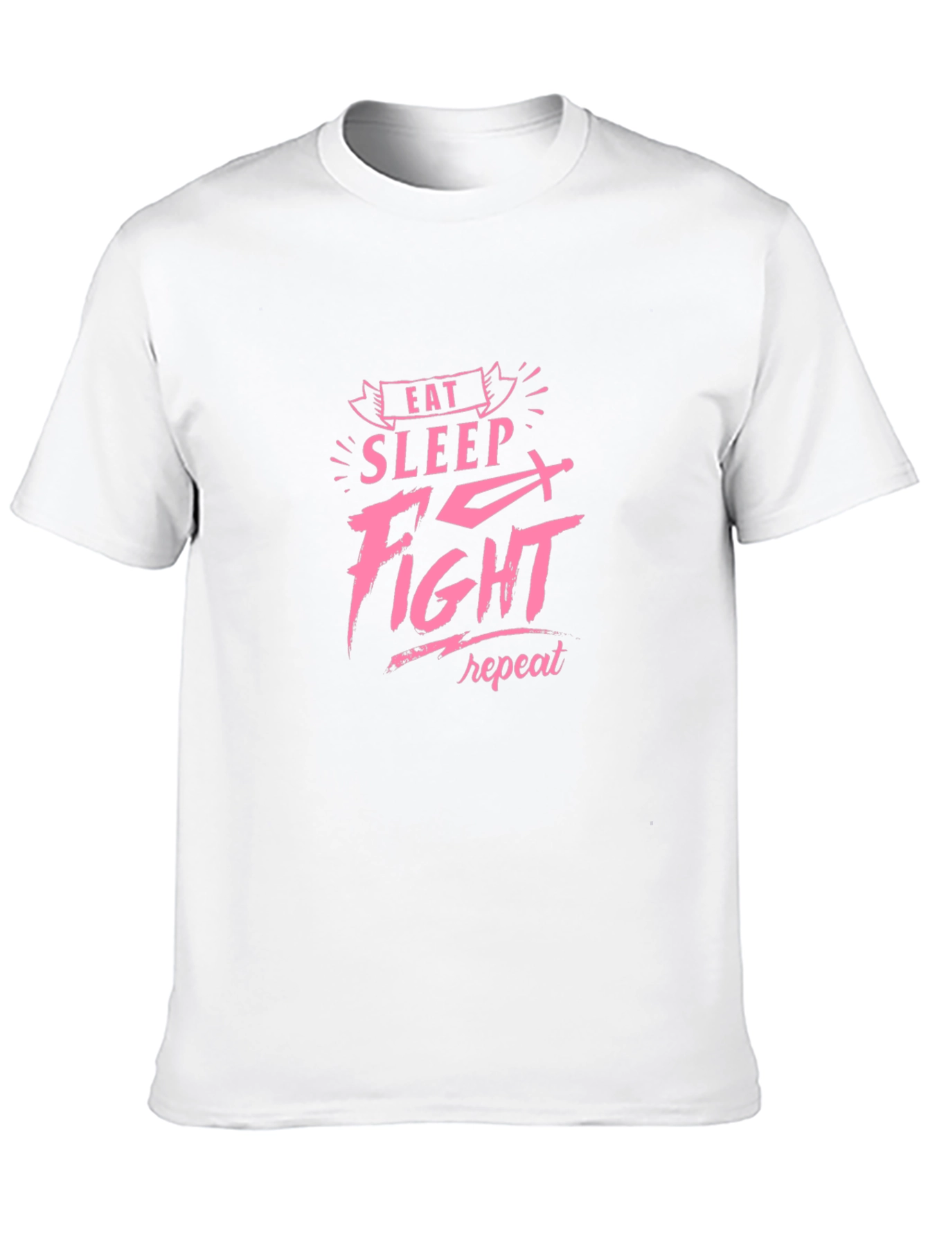 Eat Sleep Fight Repeat Black Graphic Tee