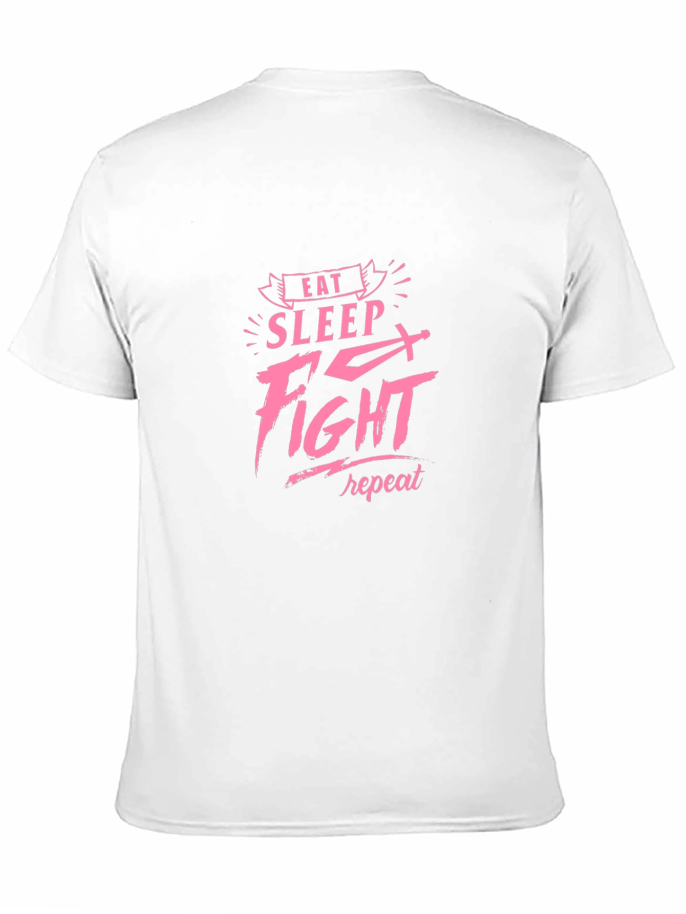 Eat Sleep Fight Repeat Black Graphic Tee