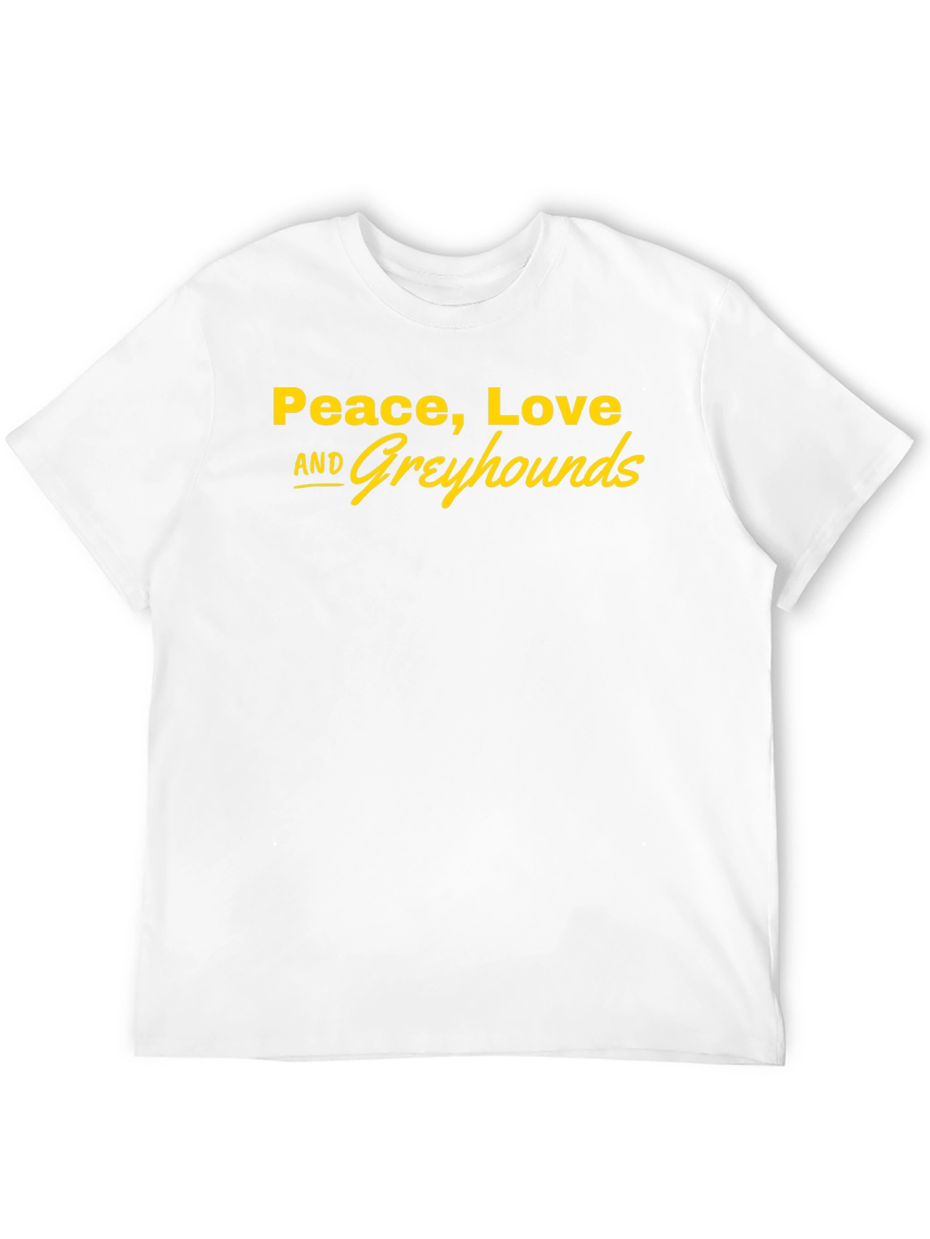 Peace Love and Greyhounds Graphic Tee - Black