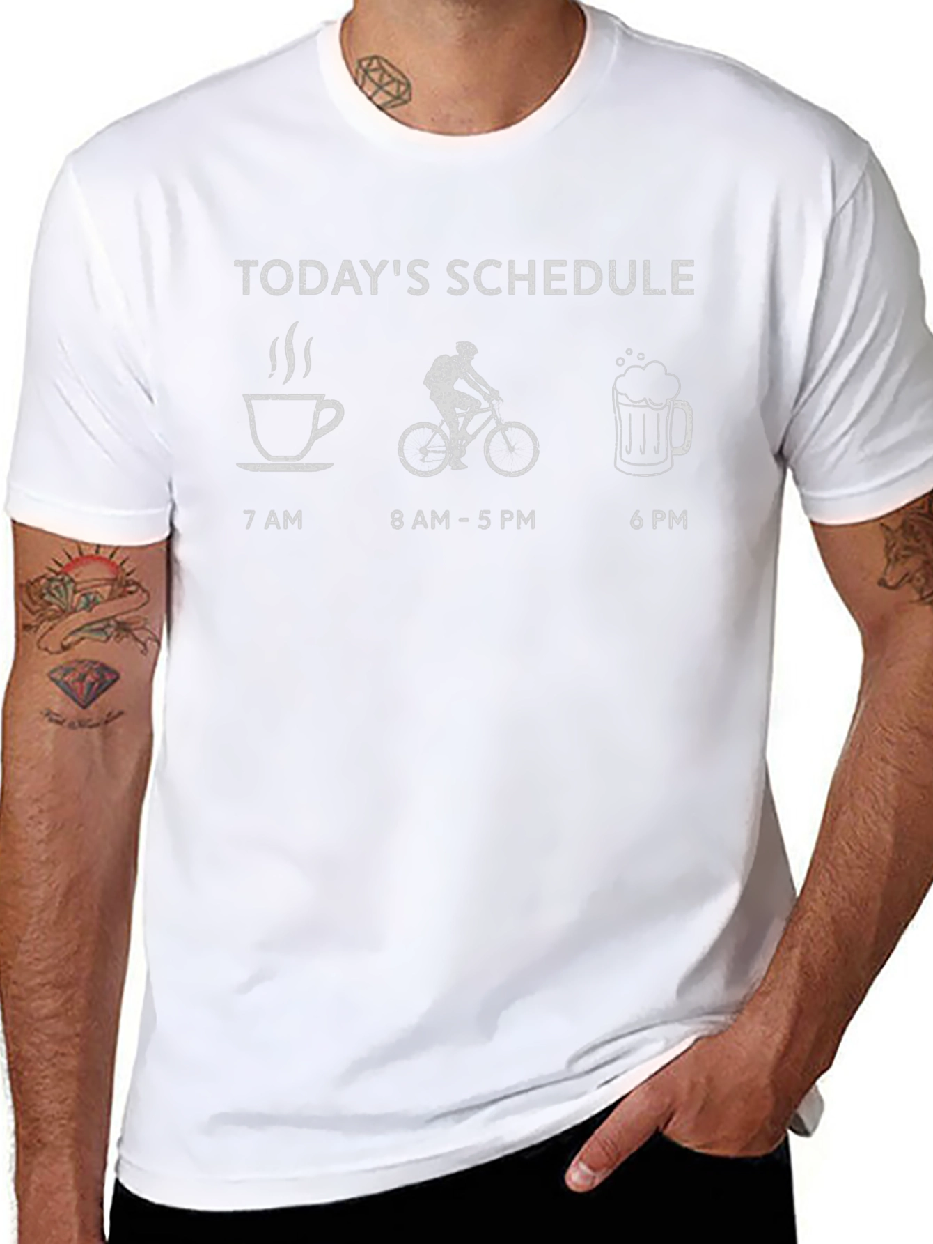 Todays Schedule T-Shirt - Coffee Bike Beer