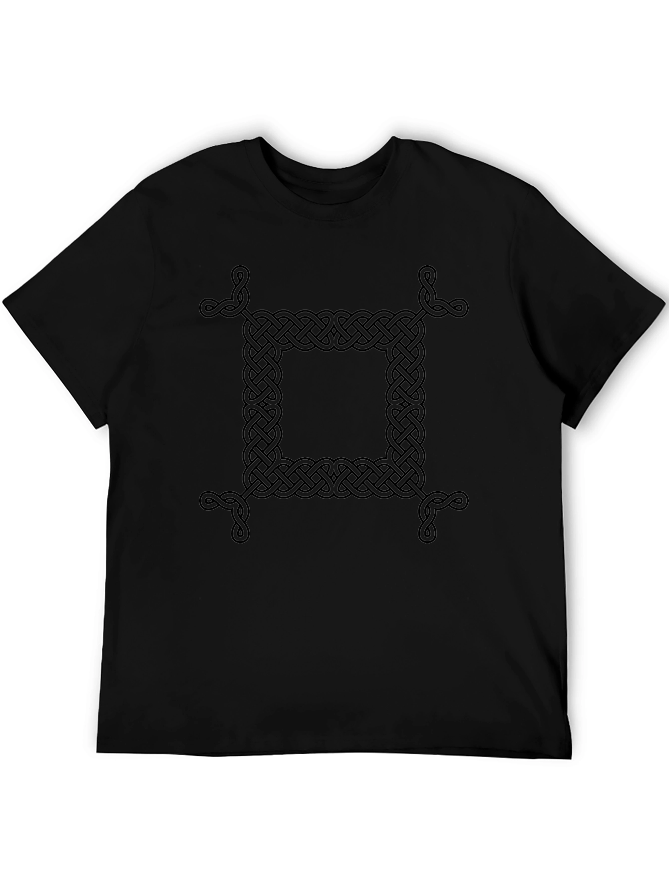 Celtic Knot Square Graphic Tee - Unisex Black T-Shirt