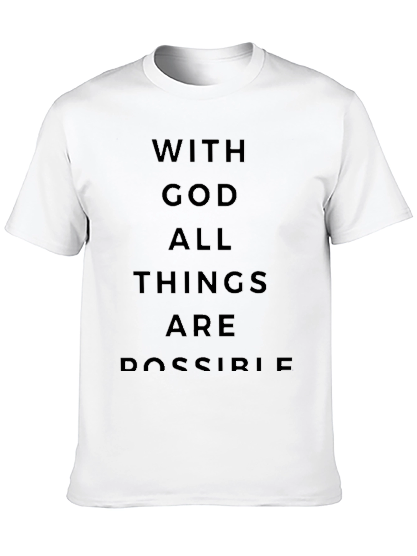 With God All Things Are Possible Black Tee