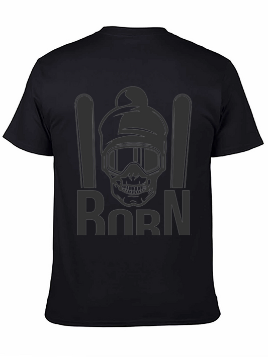 Born to Ski T-Shirt - Skull Winter Sports Tee
