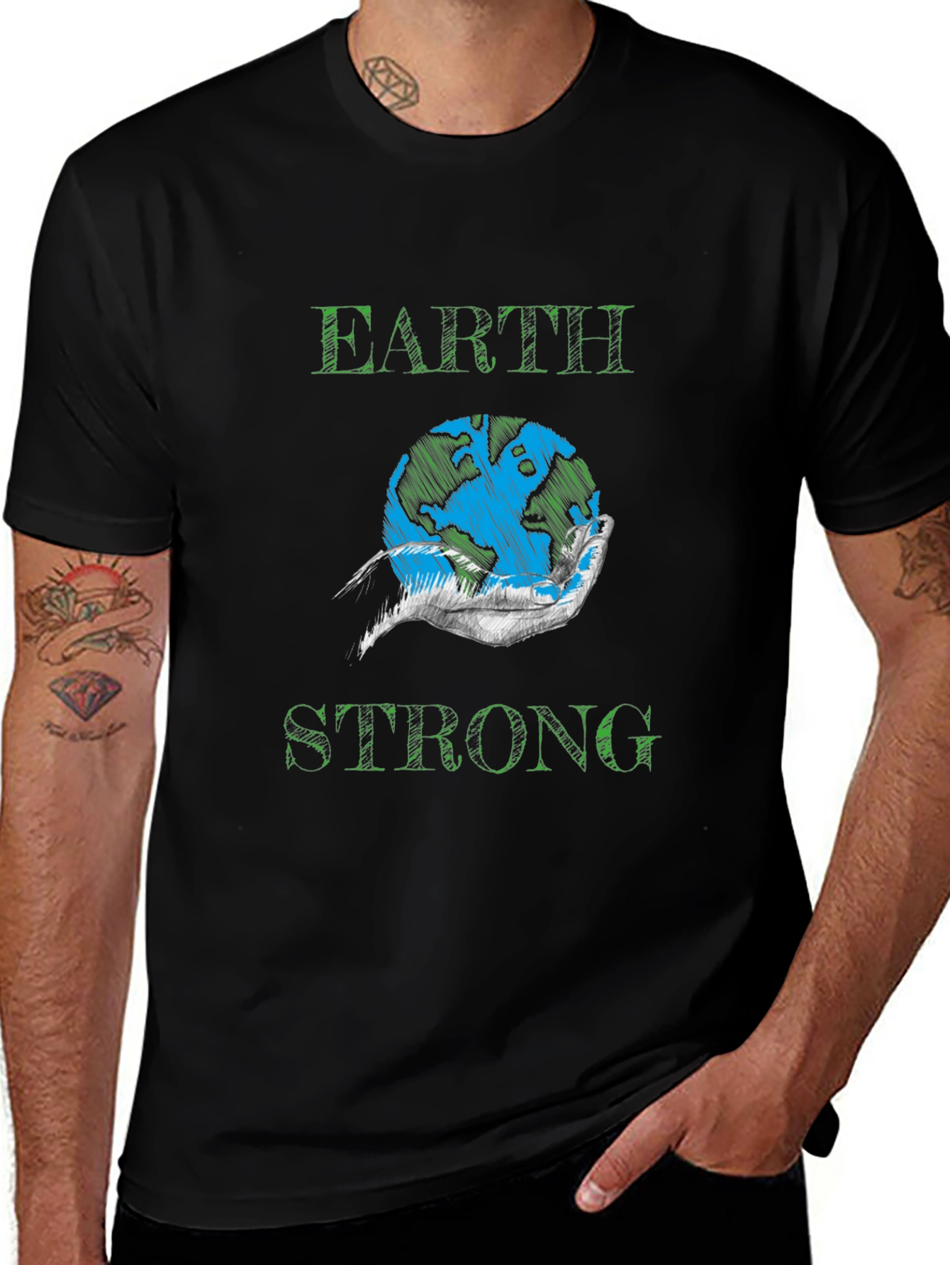 Earth Strong Graphic Tee - Eco-Friendly Design