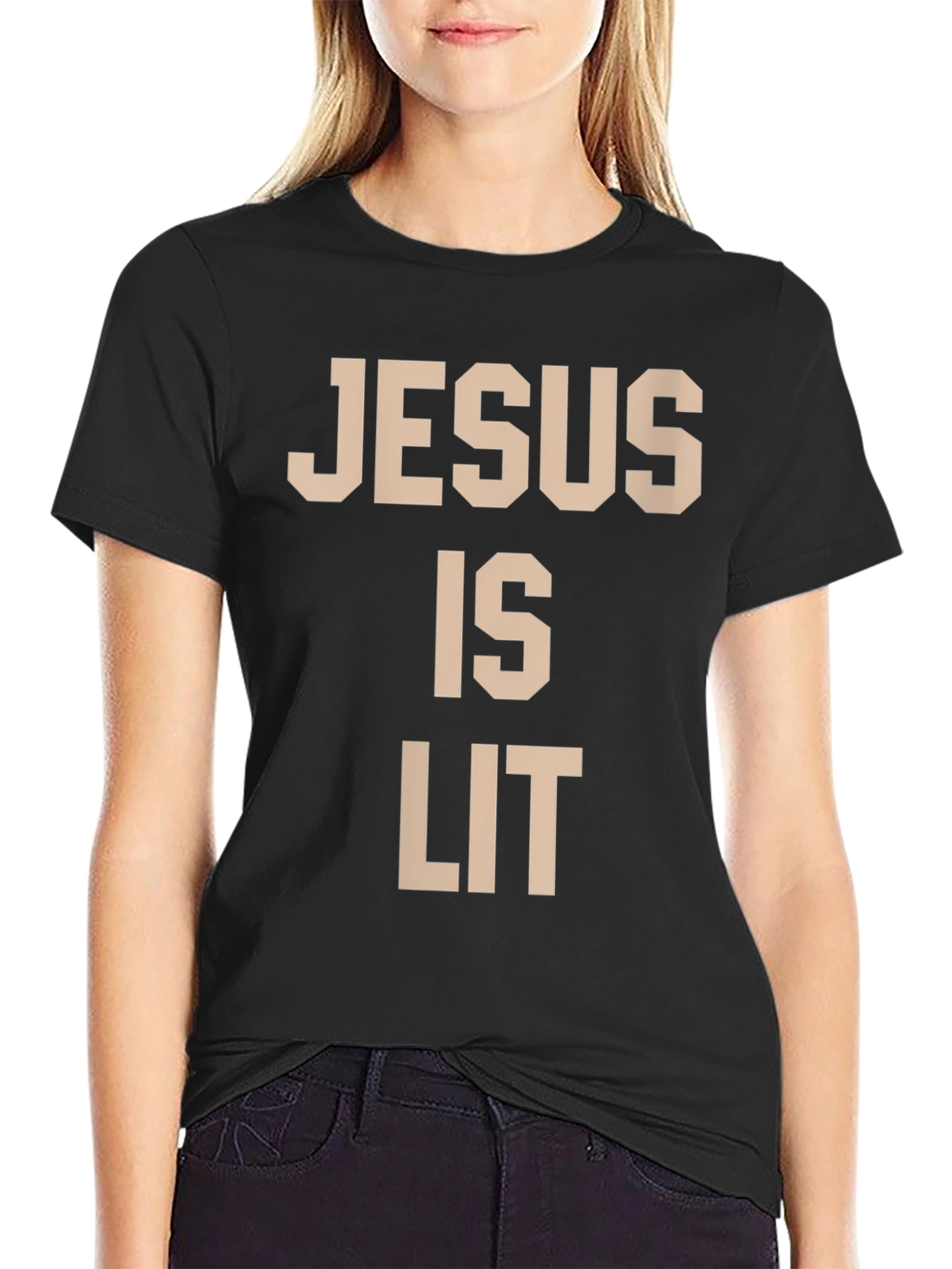 Jesus is Lit Funny Graphic T-Shirt