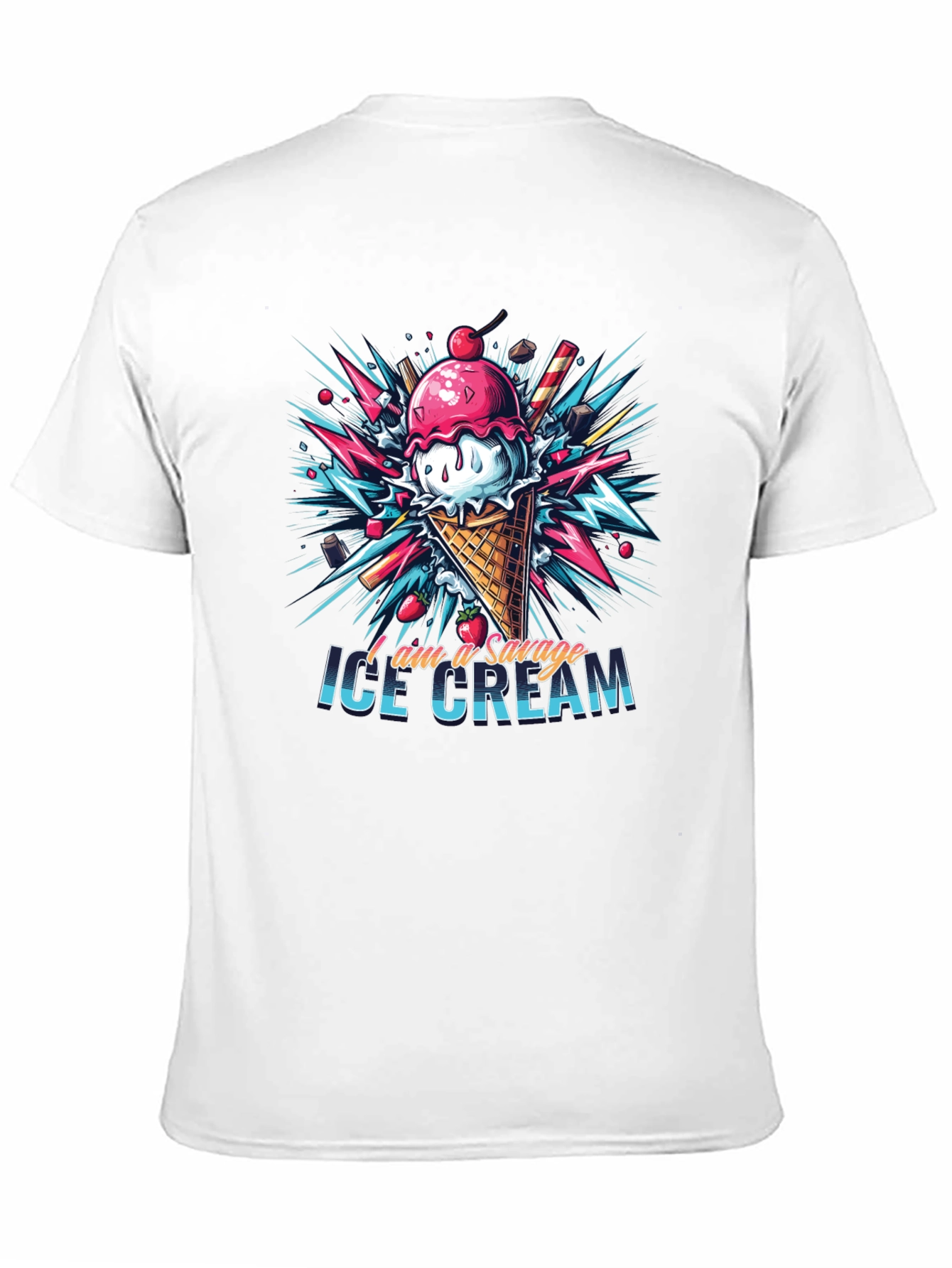 Savage Ice Cream Graphic Tee - Cool Design!