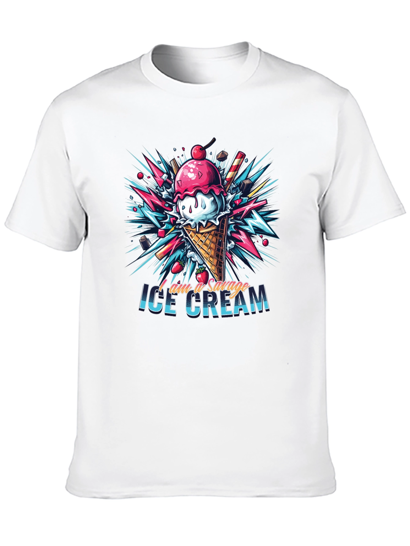 Savage Ice Cream Graphic Tee - Cool Design!
