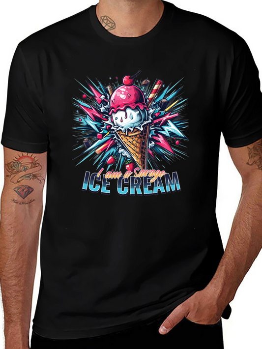 Savage Ice Cream Graphic Tee - Cool Design!
