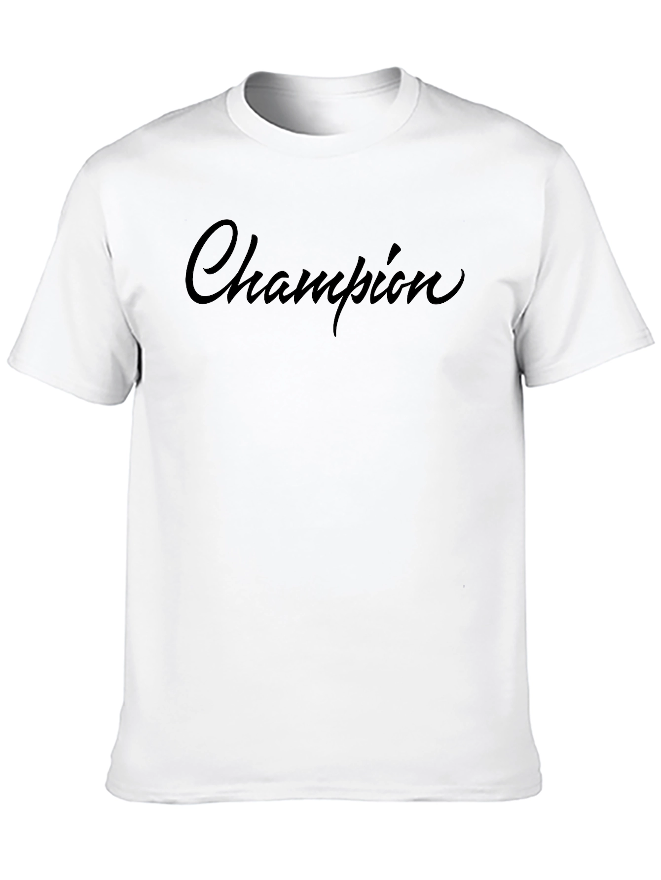 Champion Script Black T-Shirt