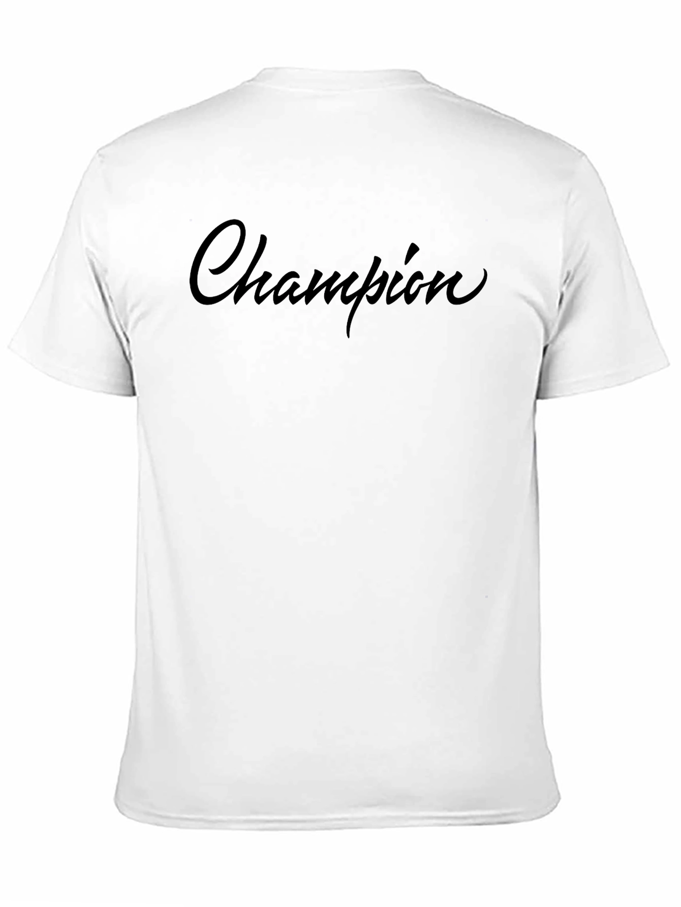 Champion Script Black T-Shirt