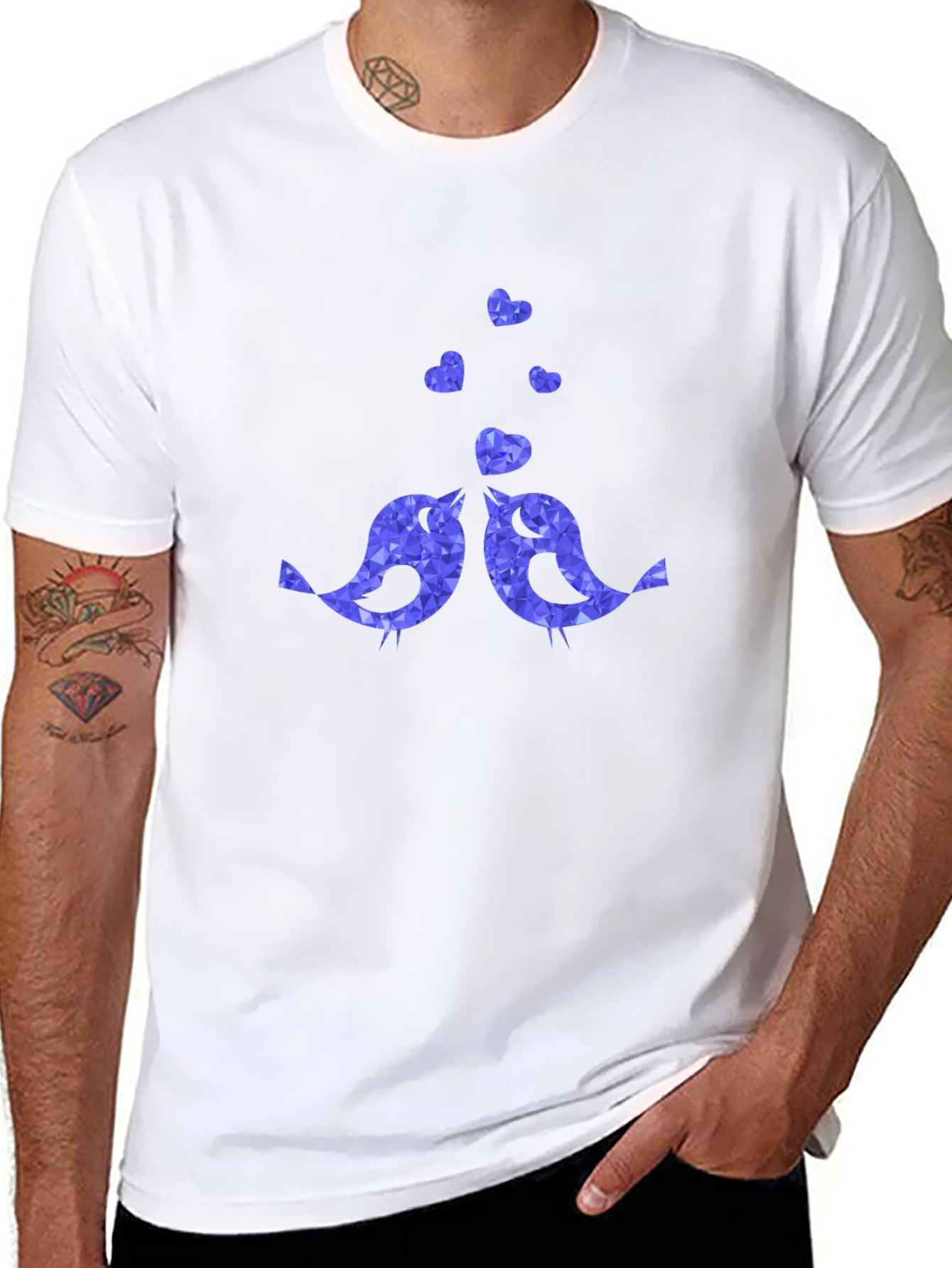 Lovebird Heart Tee - Modern Graphic T-Shirt