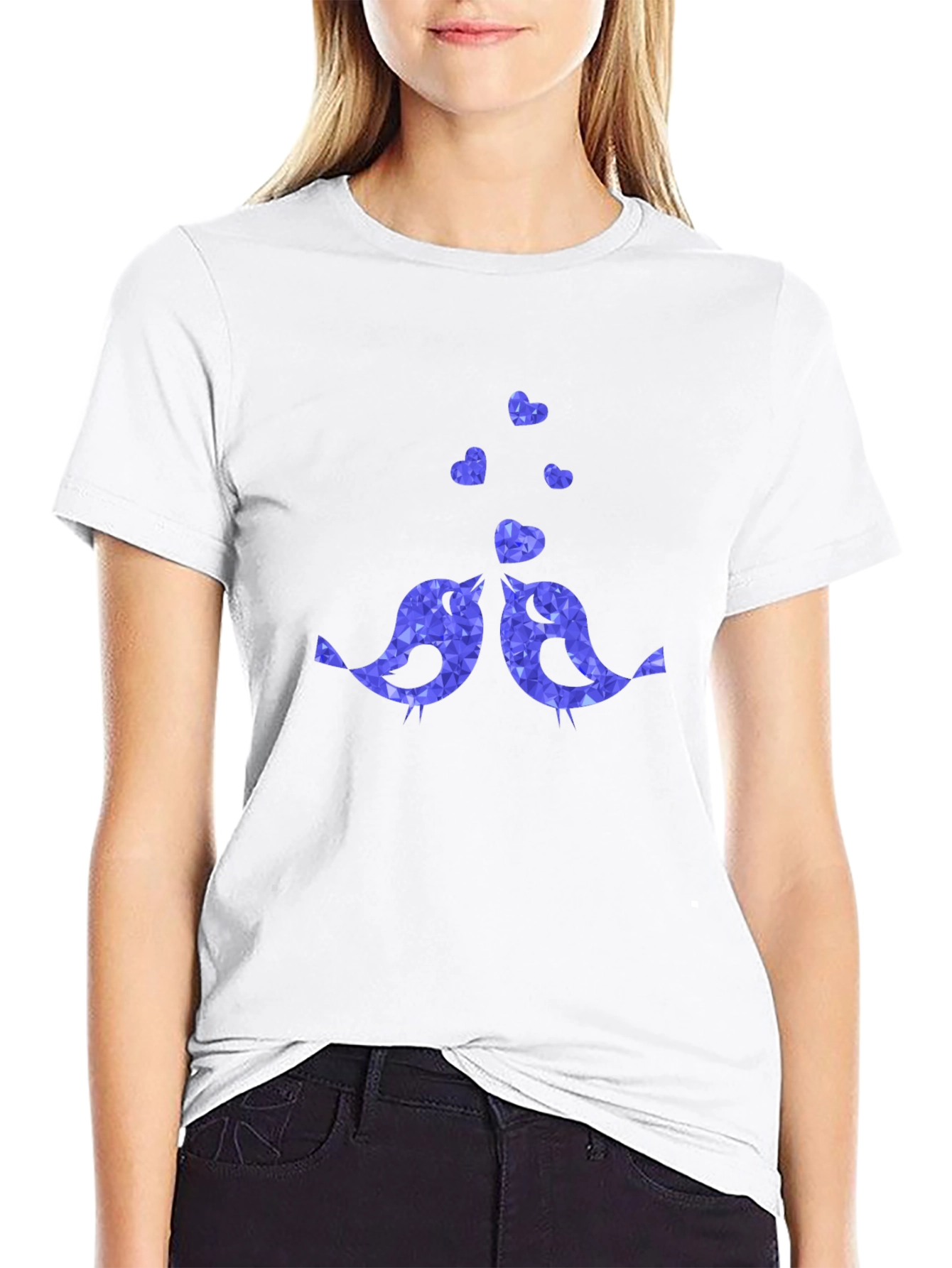 Lovebird Heart Tee - Modern Graphic T-Shirt