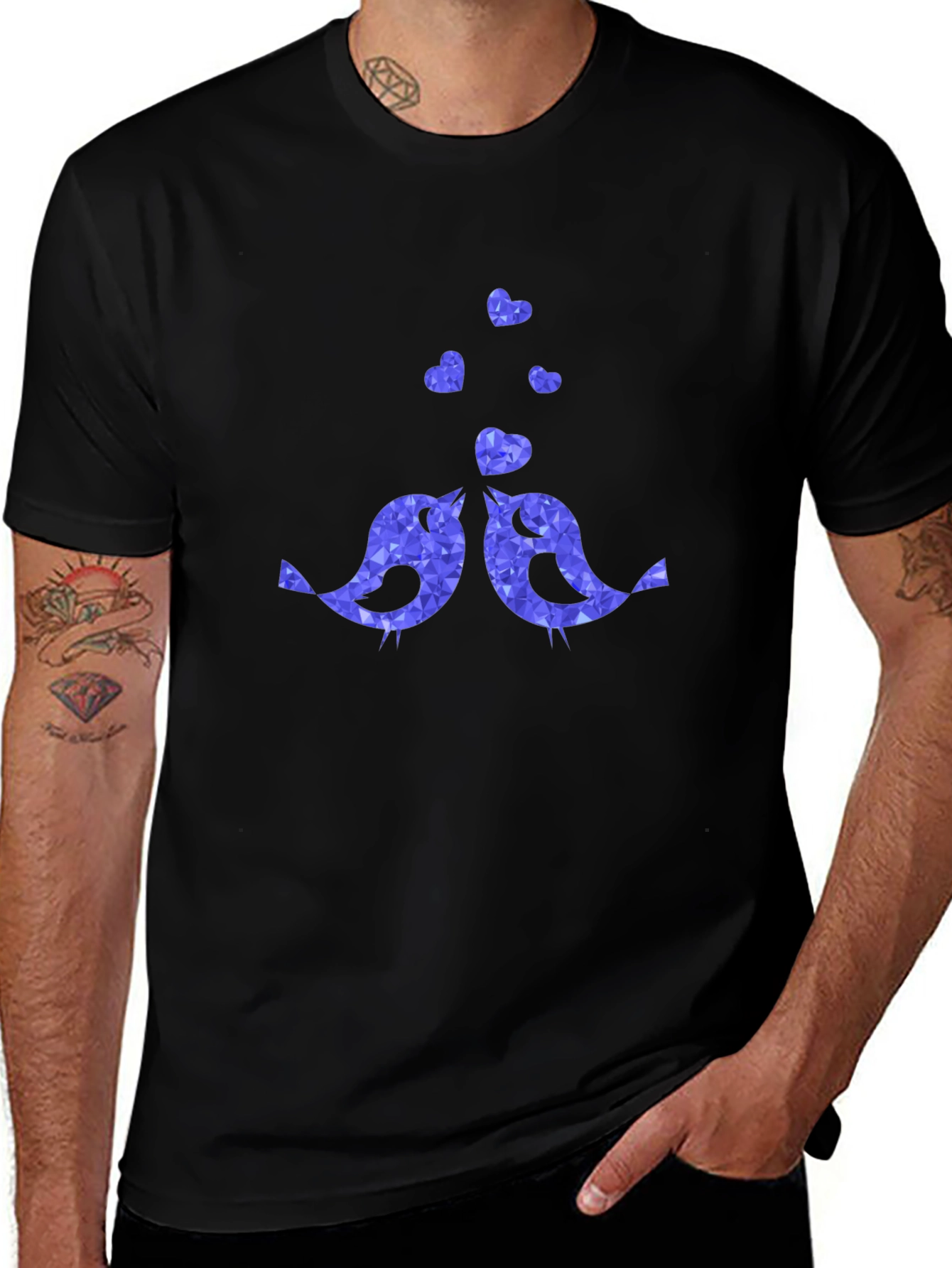 Lovebird Heart Tee - Modern Graphic T-Shirt