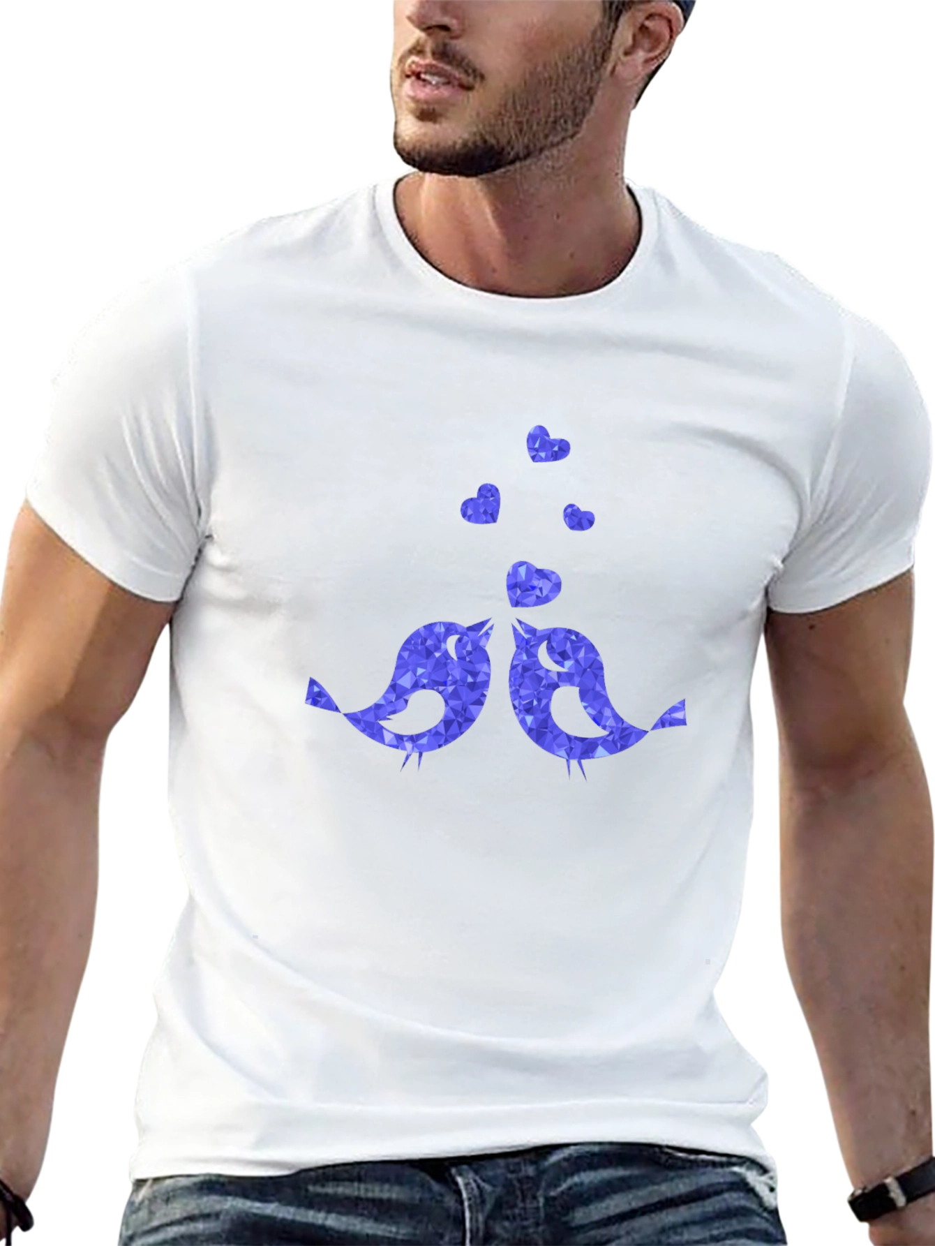 Lovebird Heart Tee - Modern Graphic T-Shirt
