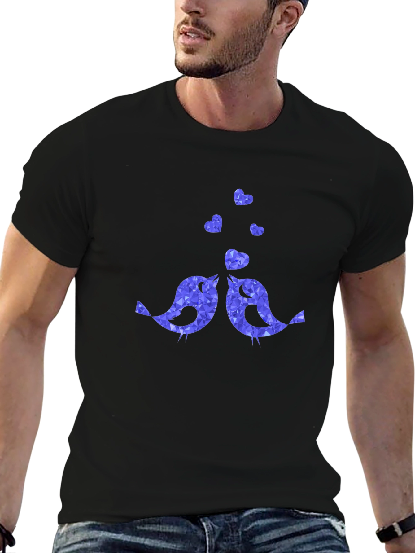 Lovebird Heart Tee - Modern Graphic T-Shirt