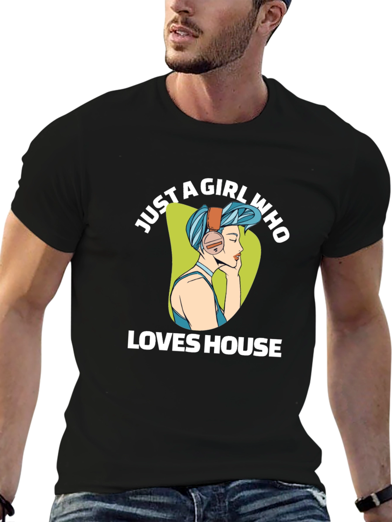 Just A Girl Who Loves House Music Graphic T-Shirt