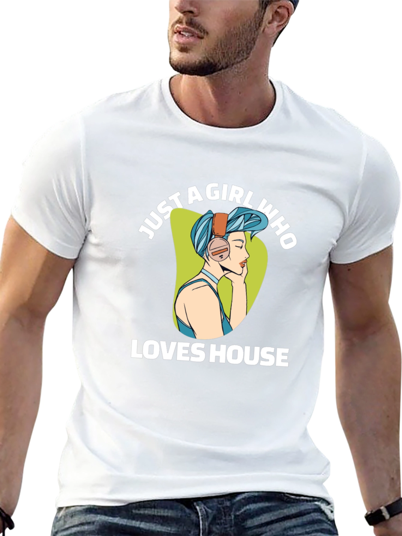 Just A Girl Who Loves House Music Graphic T-Shirt