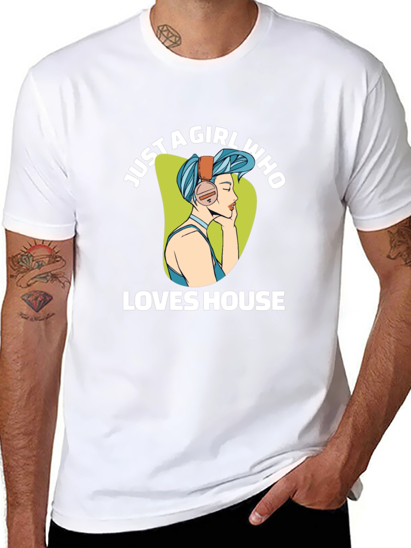 Just A Girl Who Loves House Music Graphic T-Shirt